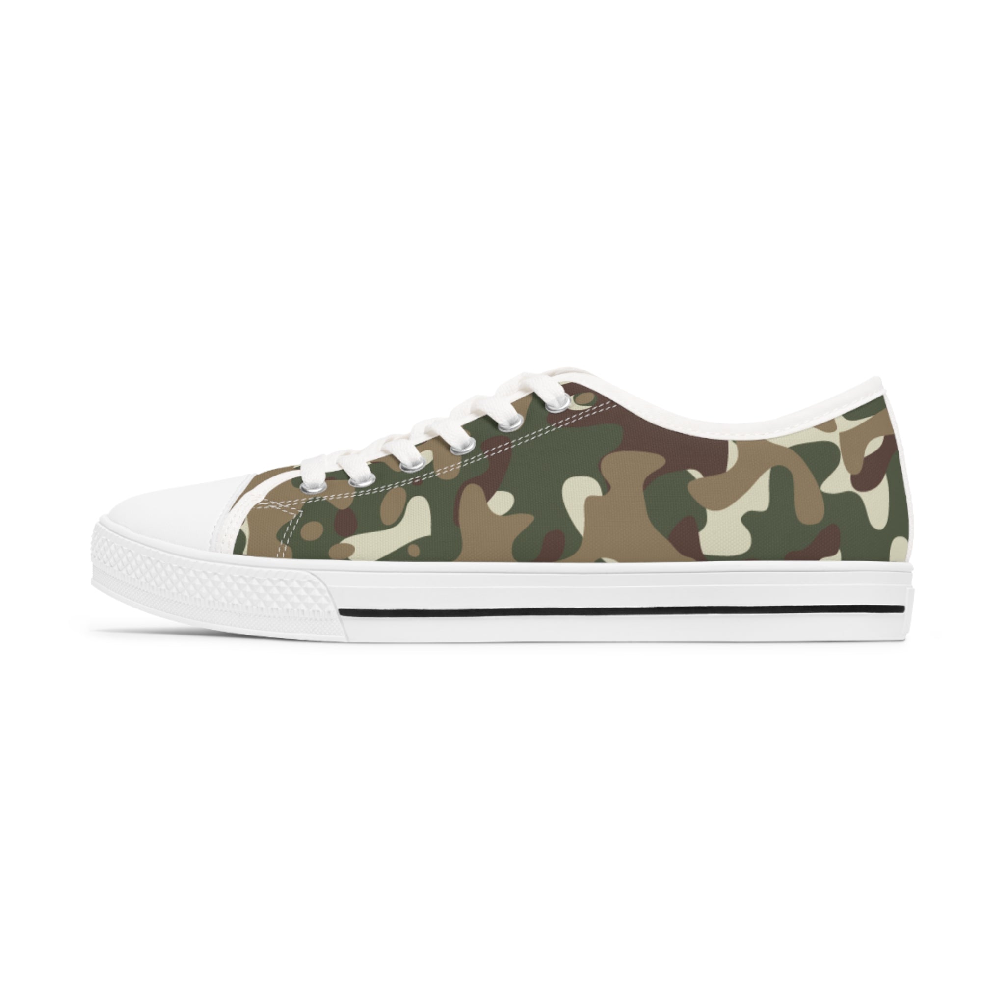 Camouflage Sneakers, Camo Sneakers, Women's Low Top Sneakers, Workout Sneakers, Yoga Sneakers