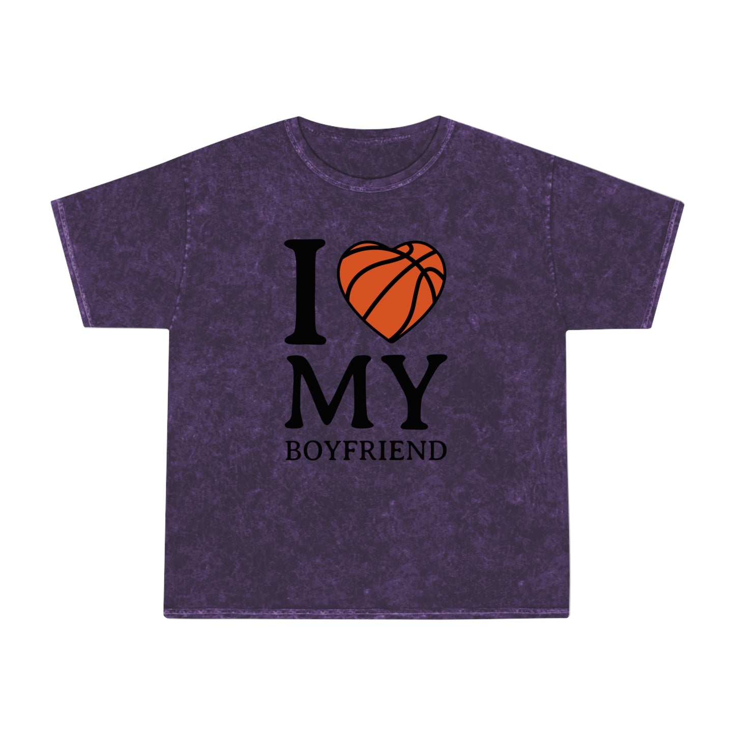 I Love My Boyfriend Unisex Mineral Wash T-Shirt