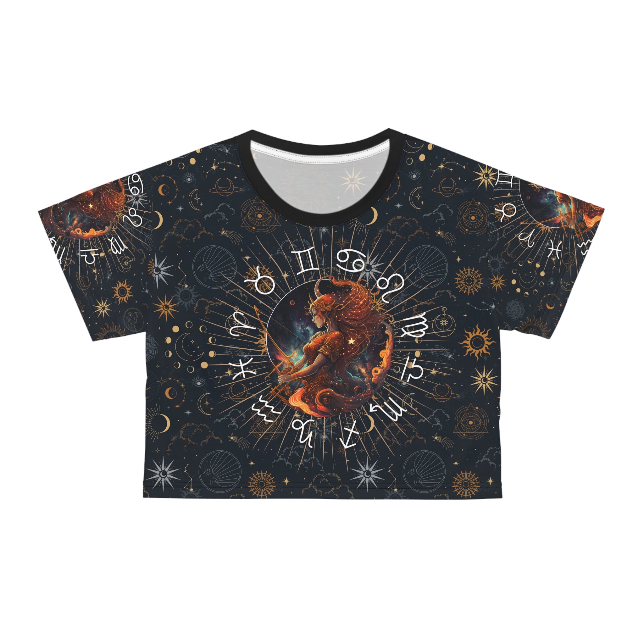Sagittarius womens crop top, Sagittarius activewear, Sagittarius Zodiac Sign, Sagittarius Gift, Sagittarius zodiac tee, Crop Tee, zodiac crop