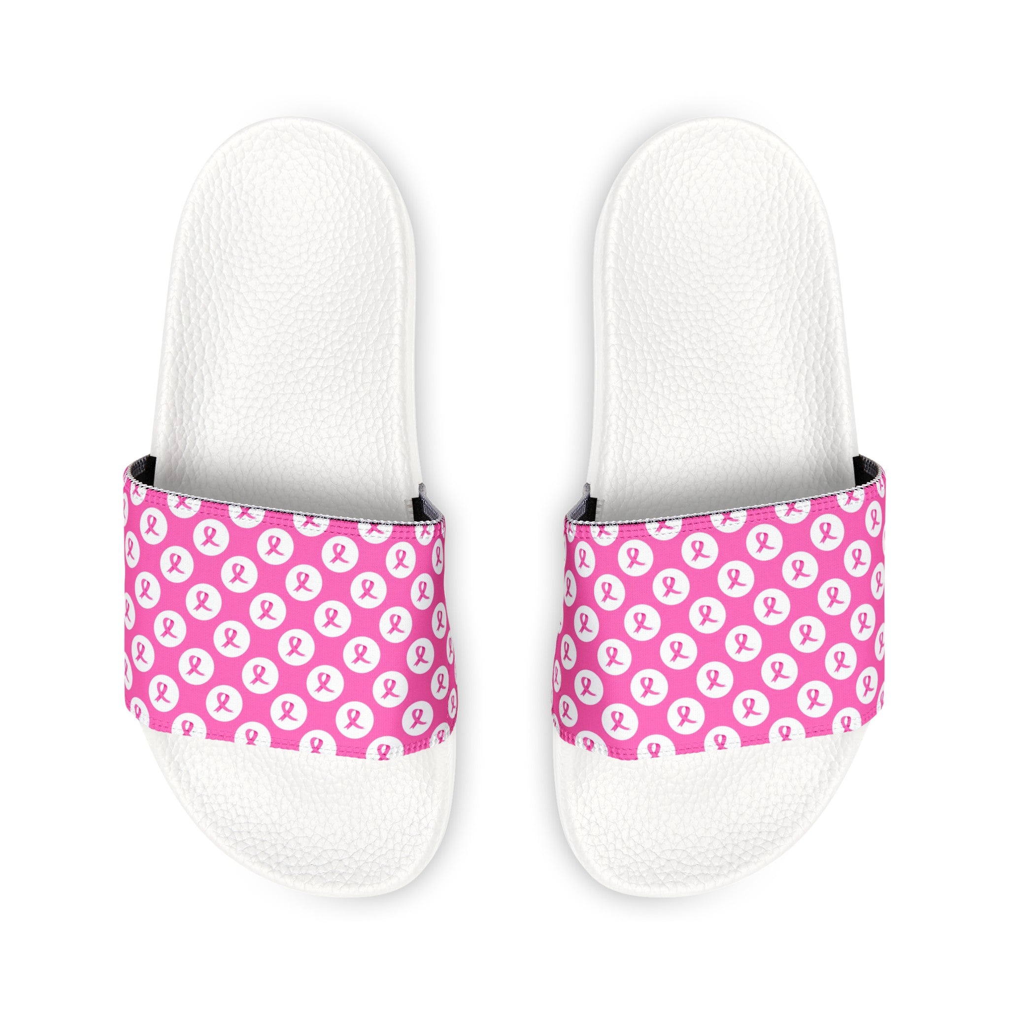 Breast Cancer Women's PU Slide Sandals