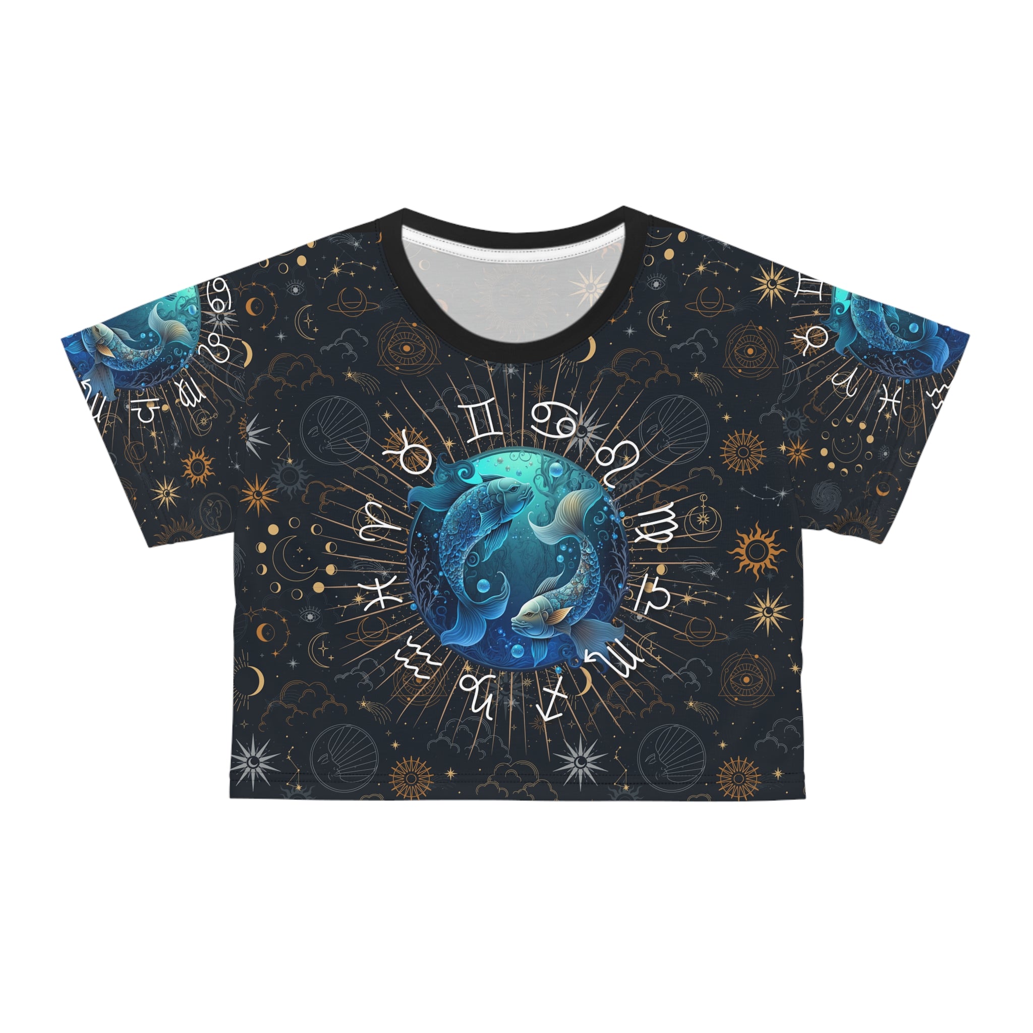 Pisces women's crop top, Pisces activewear, Pisces Zodiac, Pisces , Pisces Gift, Pisces zodiac tee, Astrological, Crop Tee, zodiac crop