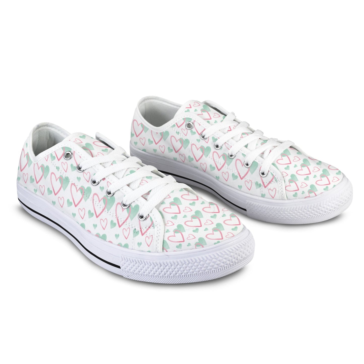 Pastel Hearts Womens Sneakers