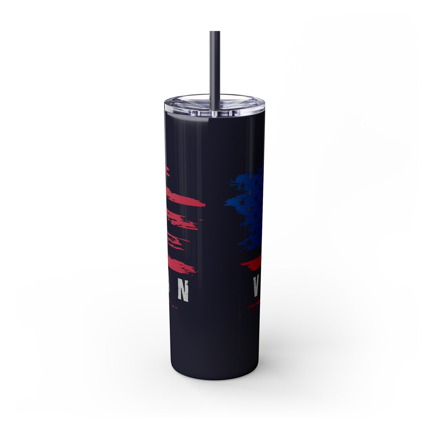 Veteran Skinny Tumbler with Straw, 20oz