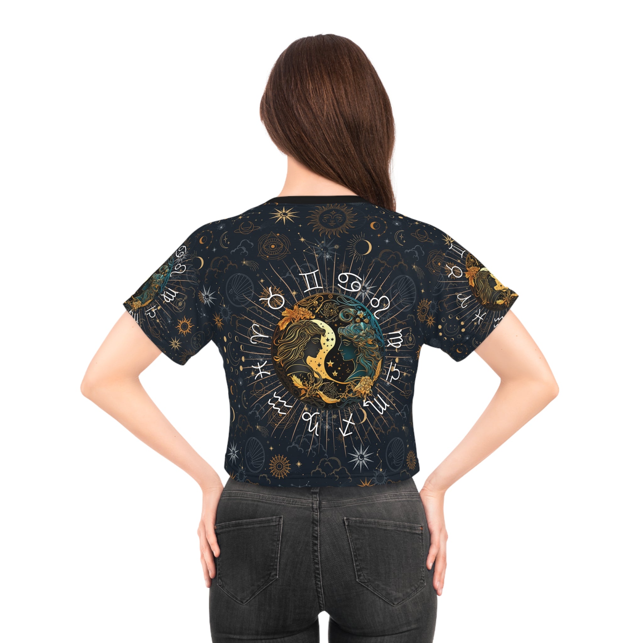 Gemini womens crop top, Gemini activewear, Gemini Zodiac Sign, Gemini Astrological, Gemini Gift, Gemini zodiac tee, Crop Tee, star sign crop