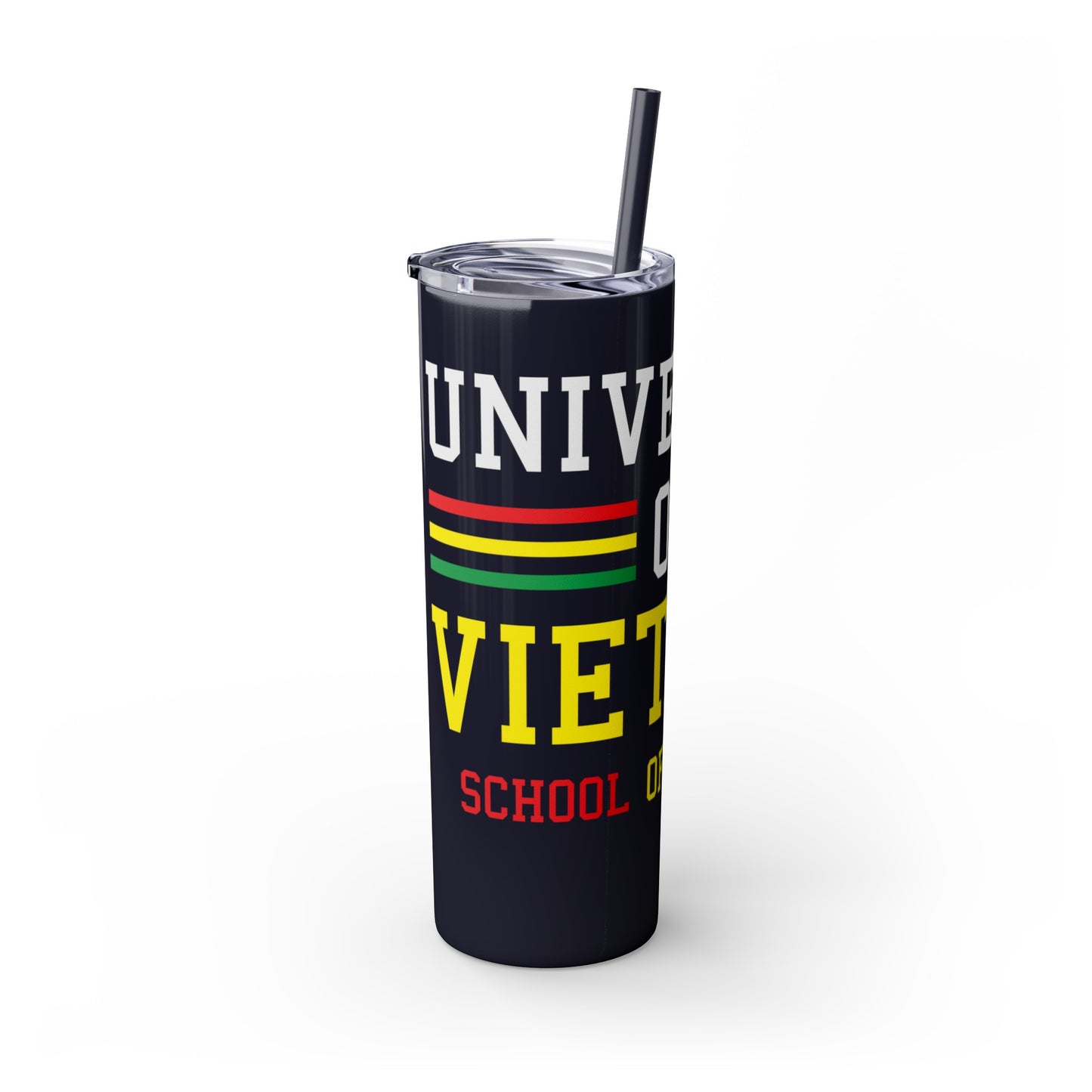 University of Vietnam School of War Skinny Tumbler with Straw, 20oz