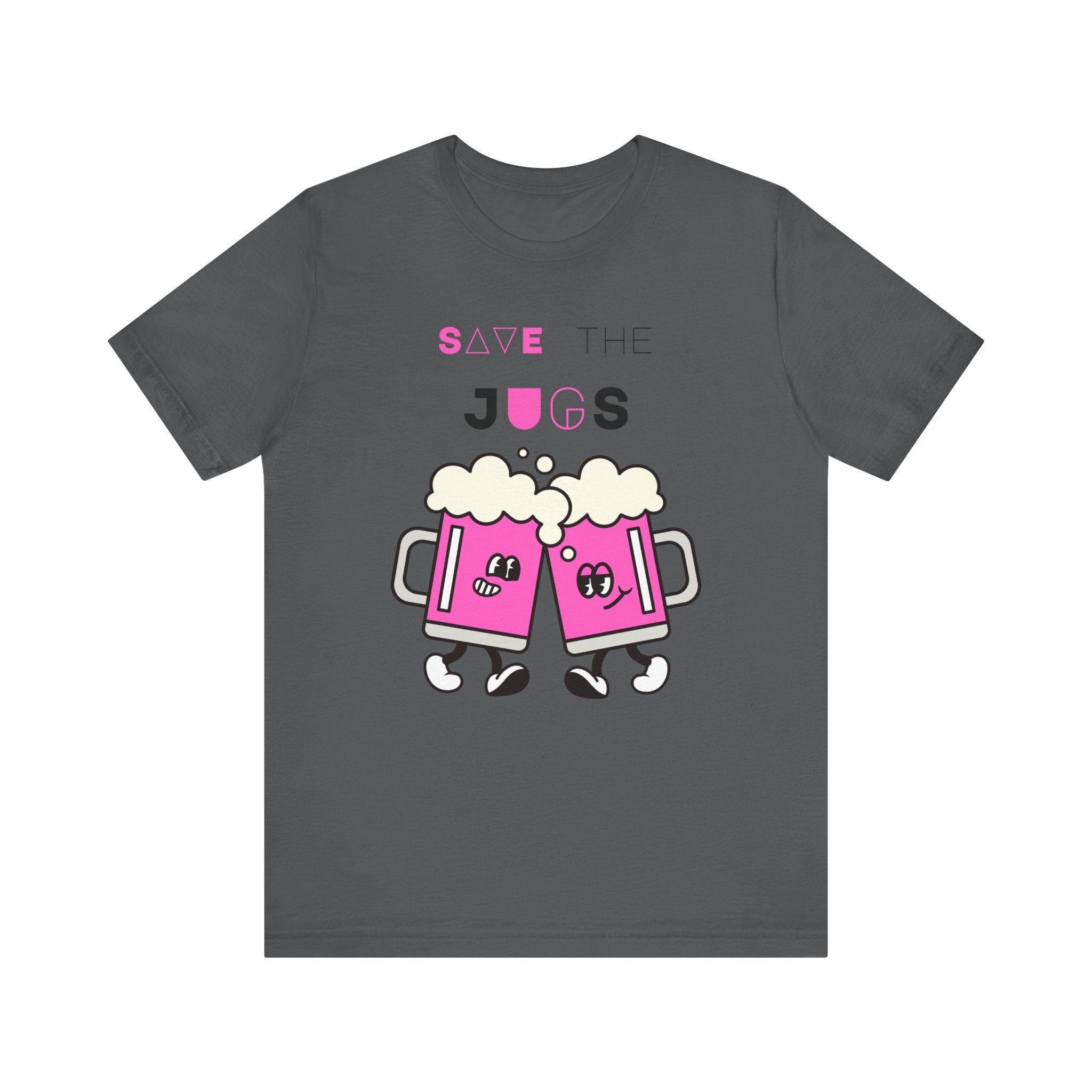 Save The Jugs Breast Cancer Awareness Unisex Jersey Short Sleeve Tee