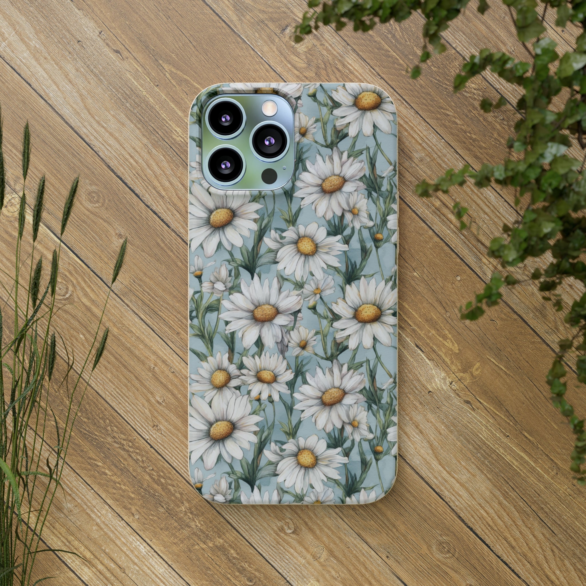 Daisy iPhone case, birth month April iPhone case, birth flower iPhone case, April Daisy iPhone case, iPhone Case, Biodegradable iPhone Cases, Biodegradable Phone Cases