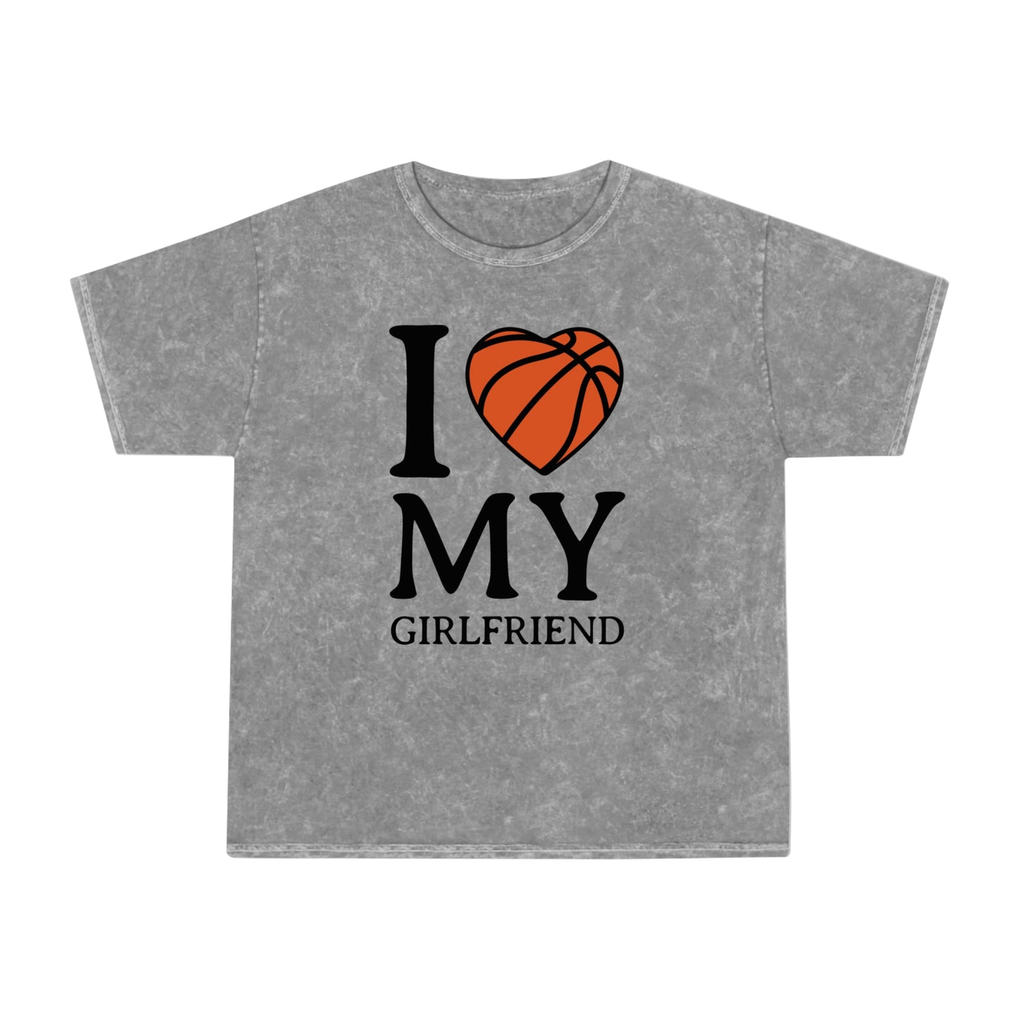 I Love My Girlfriend Unisex Mineral Wash T-Shirt