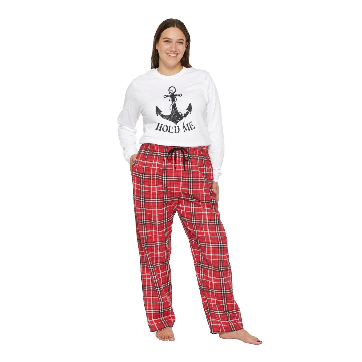 Hold Me Guide Me, Women's Long Sleeve Pajama Set, Couples Pajama Set, Couples Matching Pajamas Set