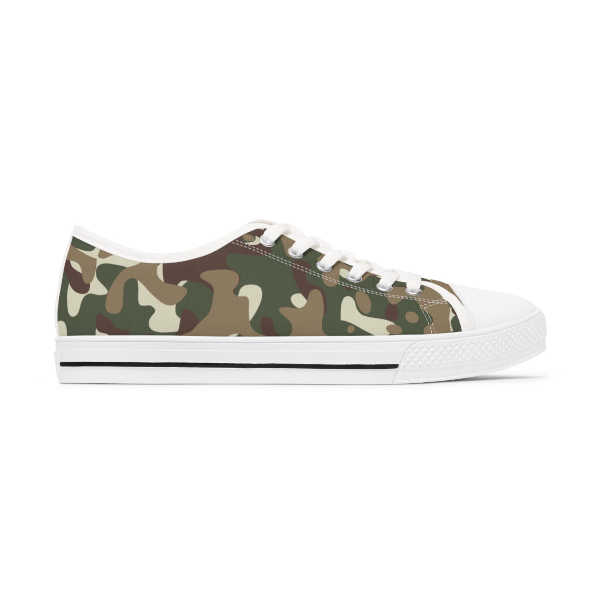 Camouflage Sneakers, Camo Sneakers, Women's Low Top Sneakers, Workout Sneakers, Yoga Sneakers