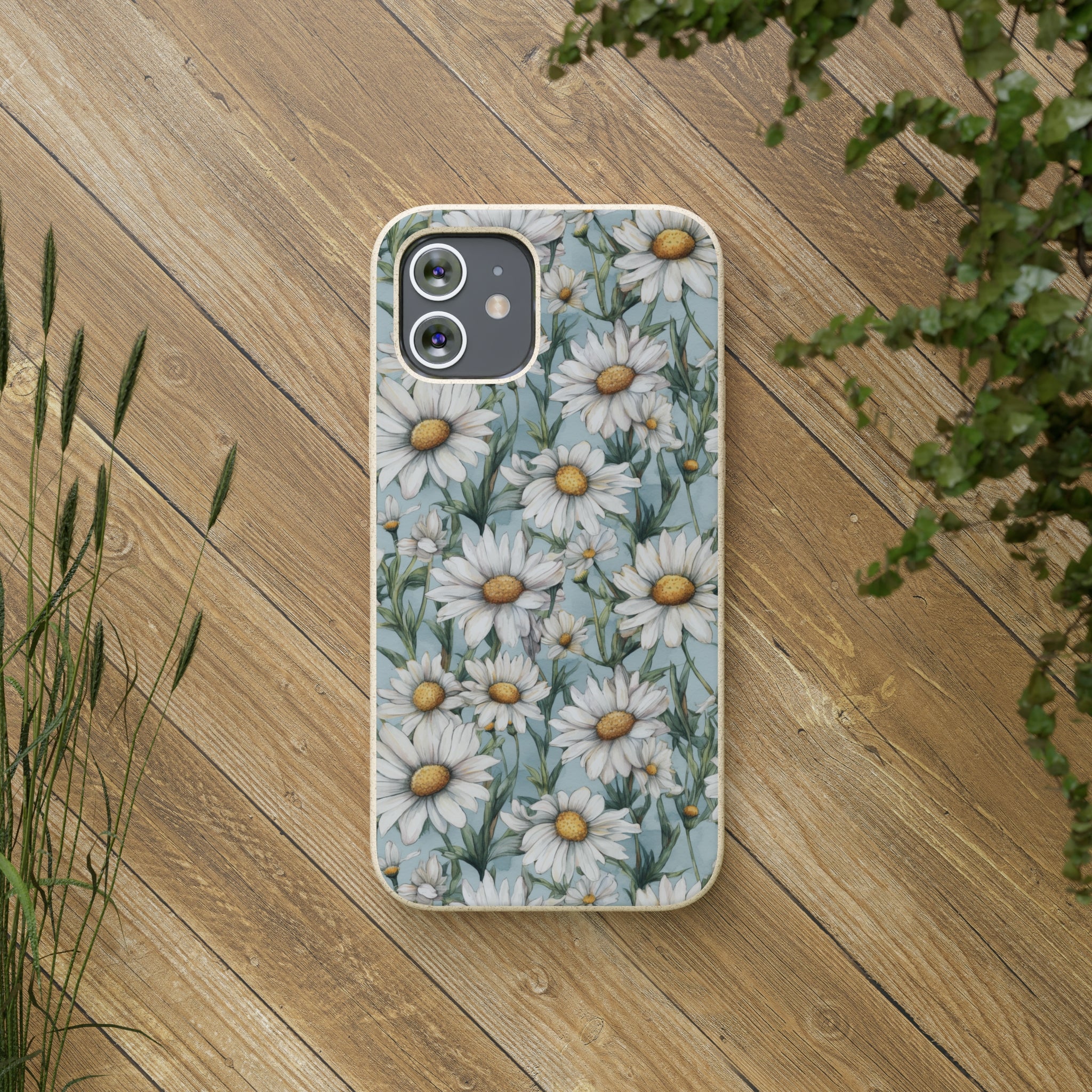 Daisy iPhone case, birth month April iPhone case, birth flower iPhone case, April Daisy iPhone case, iPhone Case, Biodegradable iPhone Cases, Biodegradable Phone Cases