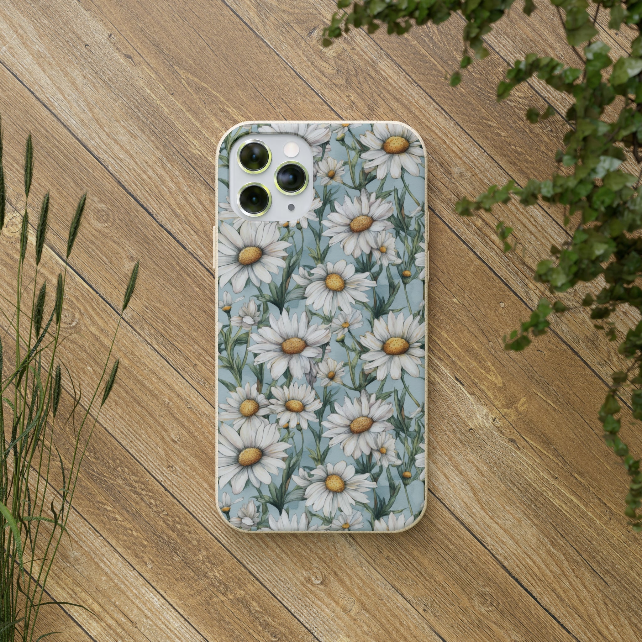 Daisy iPhone case, birth month April iPhone case, birth flower iPhone case, April Daisy iPhone case, iPhone Case, Biodegradable iPhone Cases, Biodegradable Phone Cases