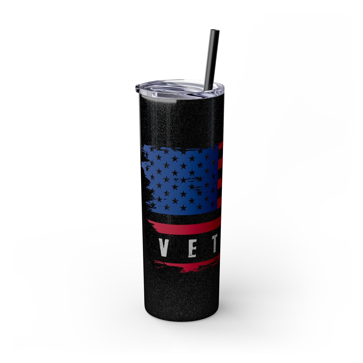 Veteran Skinny Tumbler with Straw, 20oz