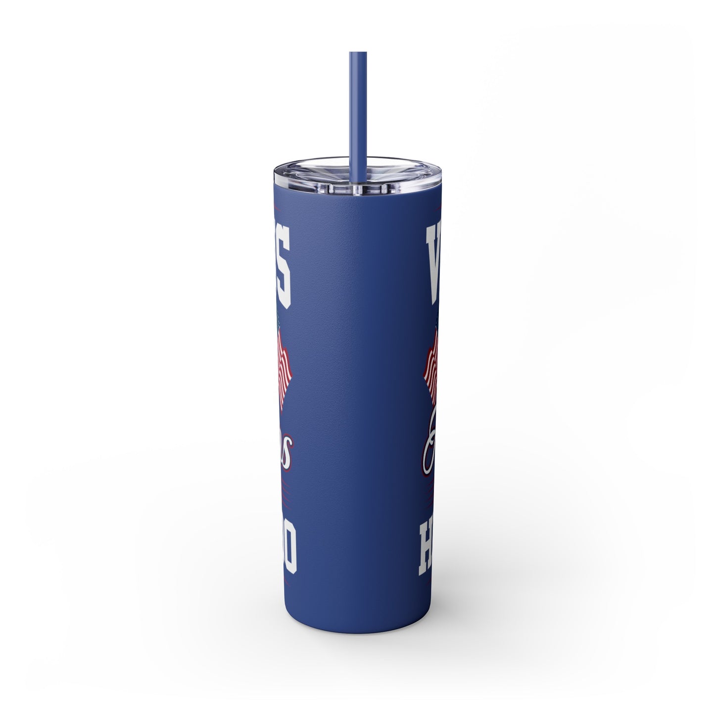 Veterans Because America Needs Heros Too Veterans Day Skinny Tumbler with Straw, 20oz