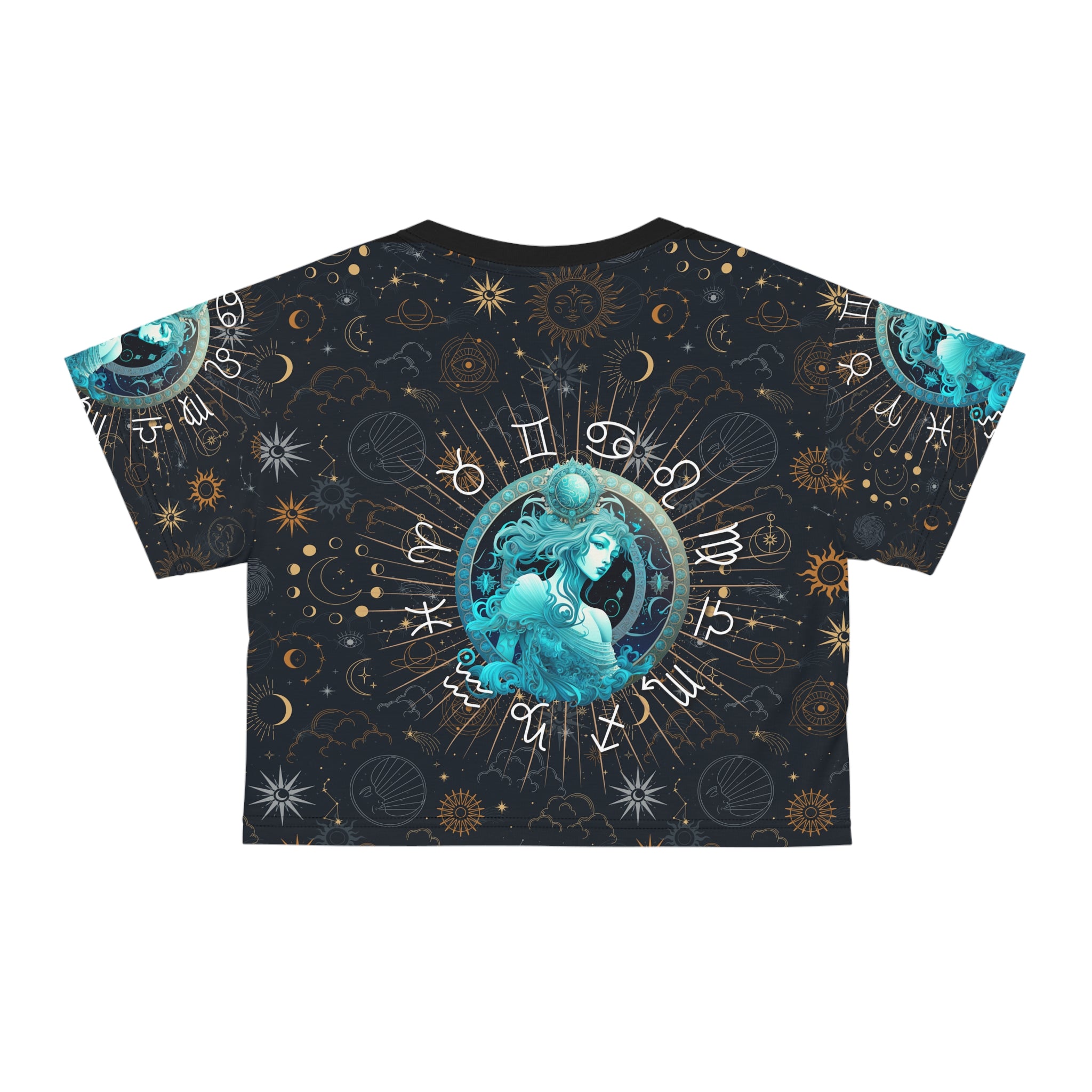 Aquarius womens crop top, Aquarius activewear, Aquarius Zodiac Sign, Astrological, Aquarius Gift, Aquarius zodiac tee, Crop Tee, zodiac crop