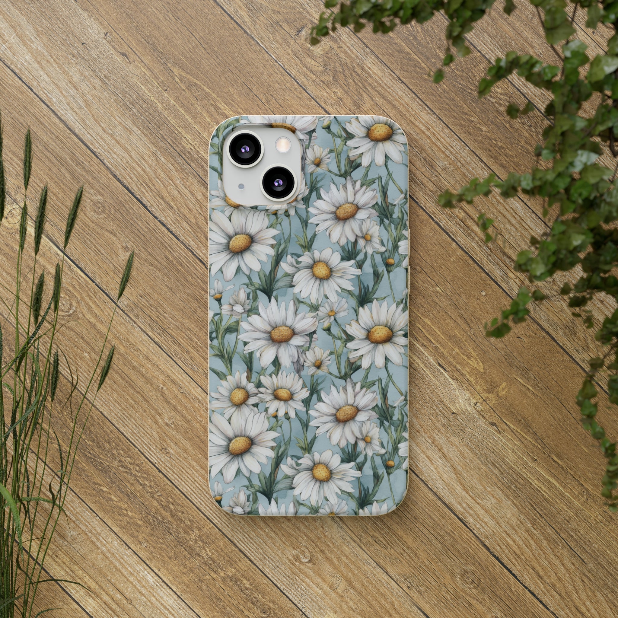 Daisy iPhone case, birth month April iPhone case, birth flower iPhone case, April Daisy iPhone case, iPhone Case, Biodegradable iPhone Cases, Biodegradable Phone Cases