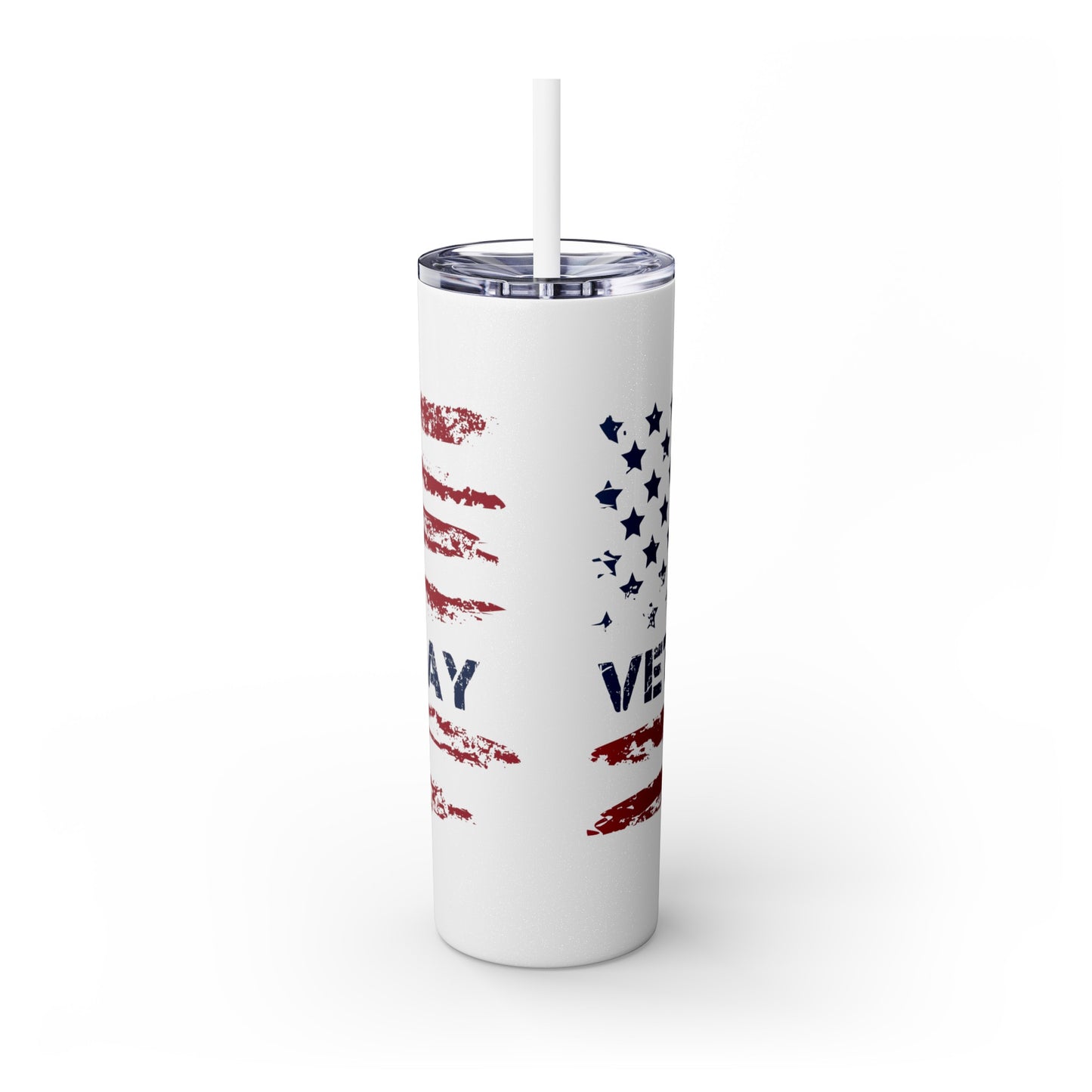 Veterans Day Skinny Tumbler with Straw, 20oz