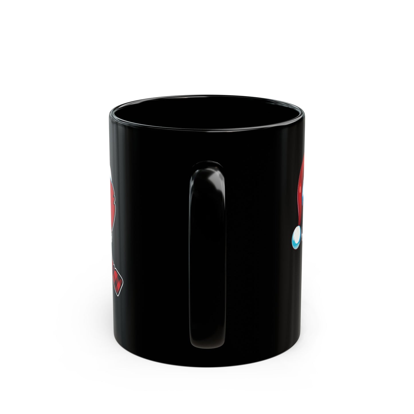 R Santa Initial 11oz Black Mug