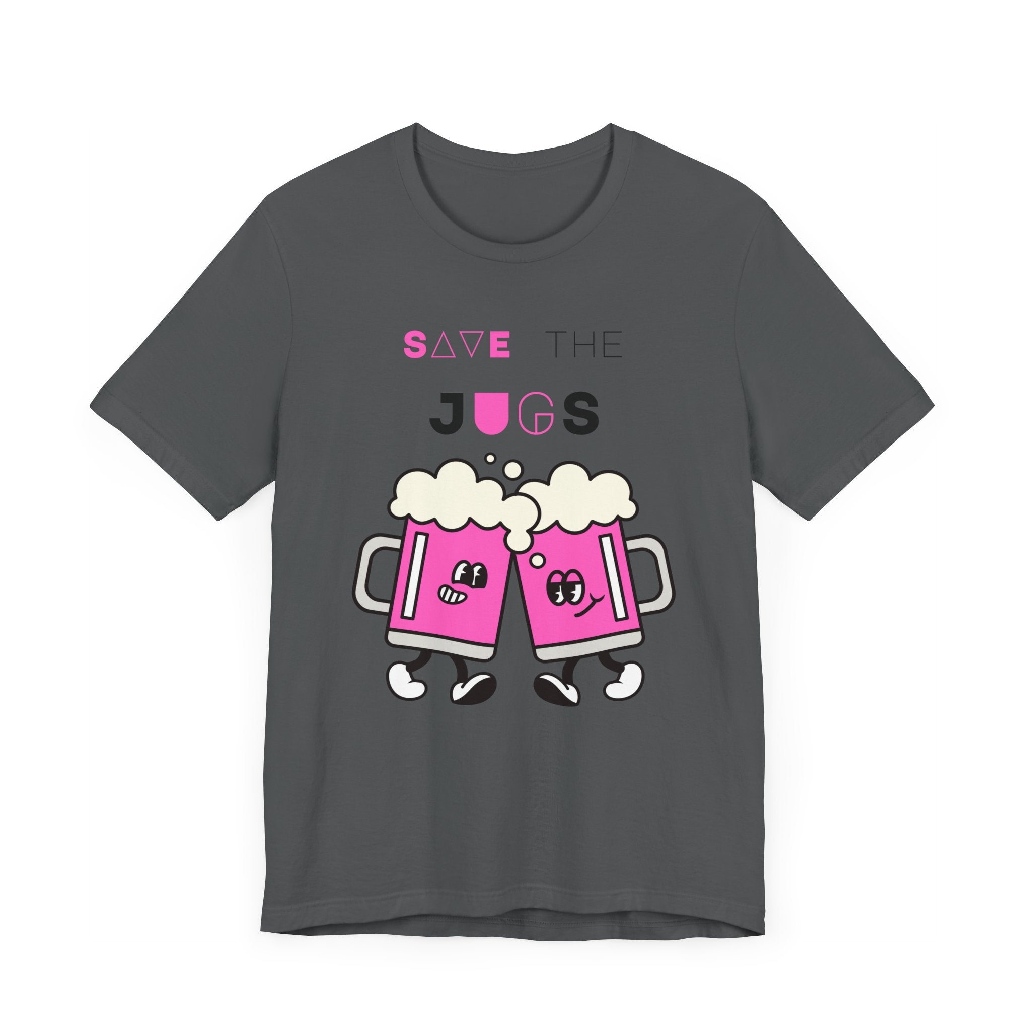 Save The Jugs Breast Cancer Awareness Unisex Jersey Short Sleeve Tee