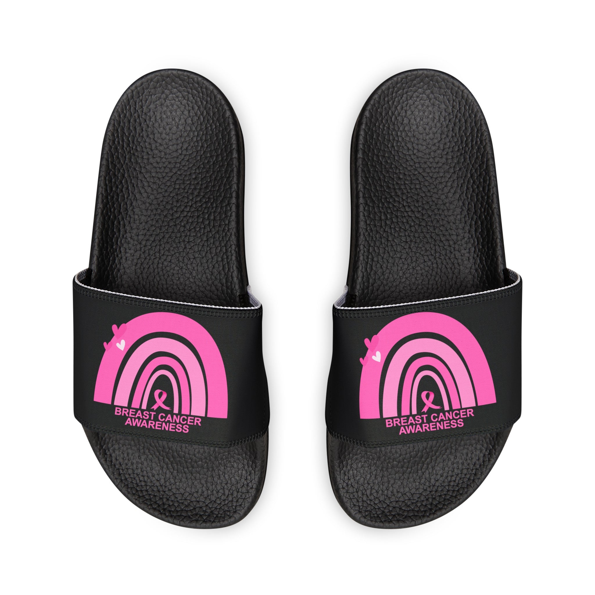 Breast Cancer Women's PU Slide Sandals