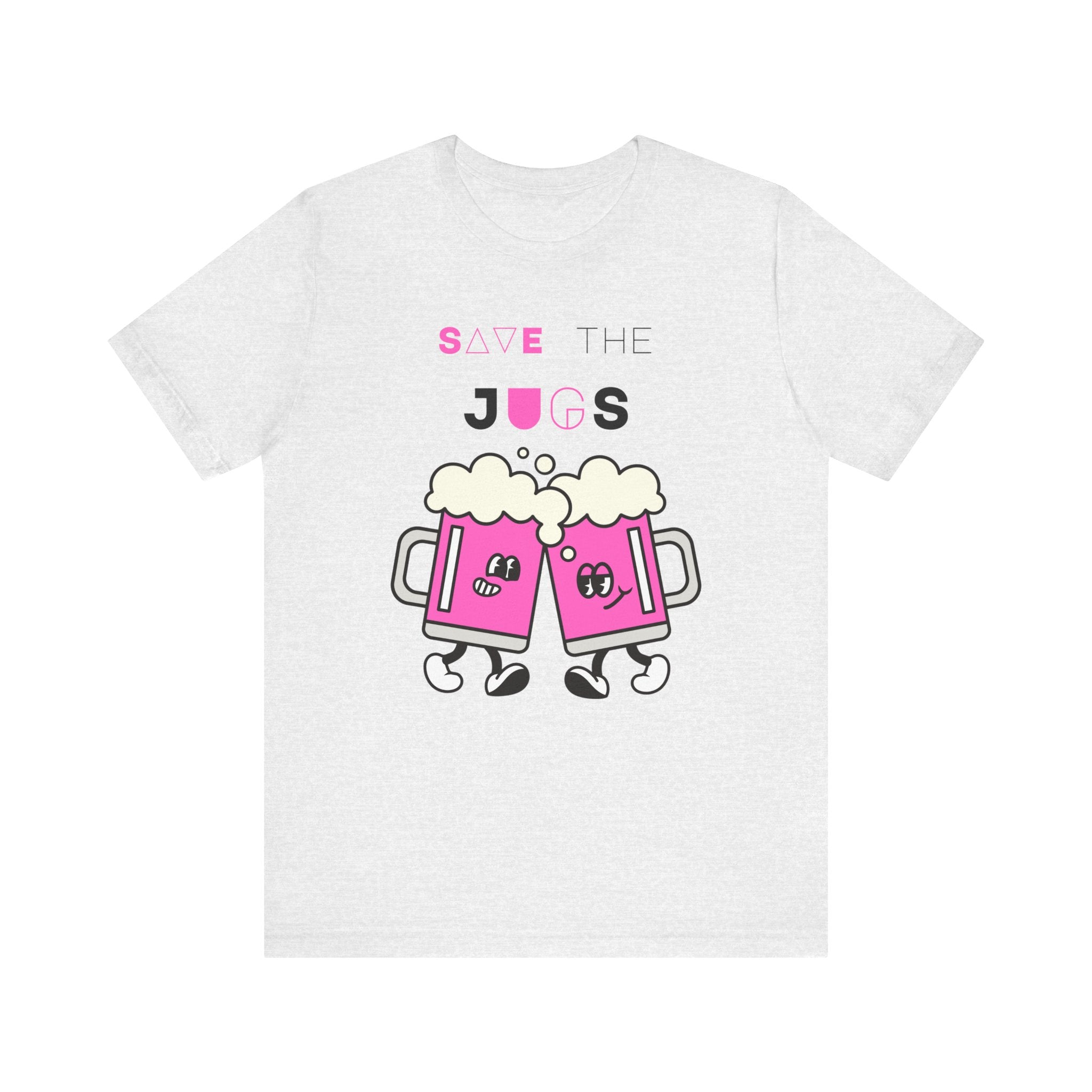 Save The Jugs Breast Cancer Awareness Unisex Jersey Short Sleeve Tee