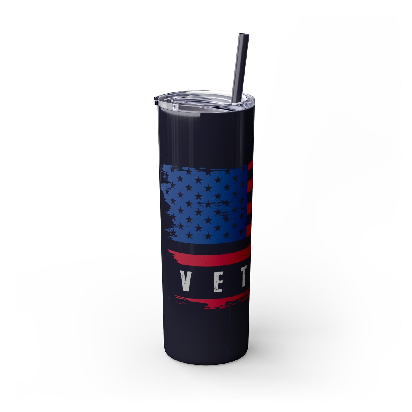 Veteran Skinny Tumbler with Straw, 20oz