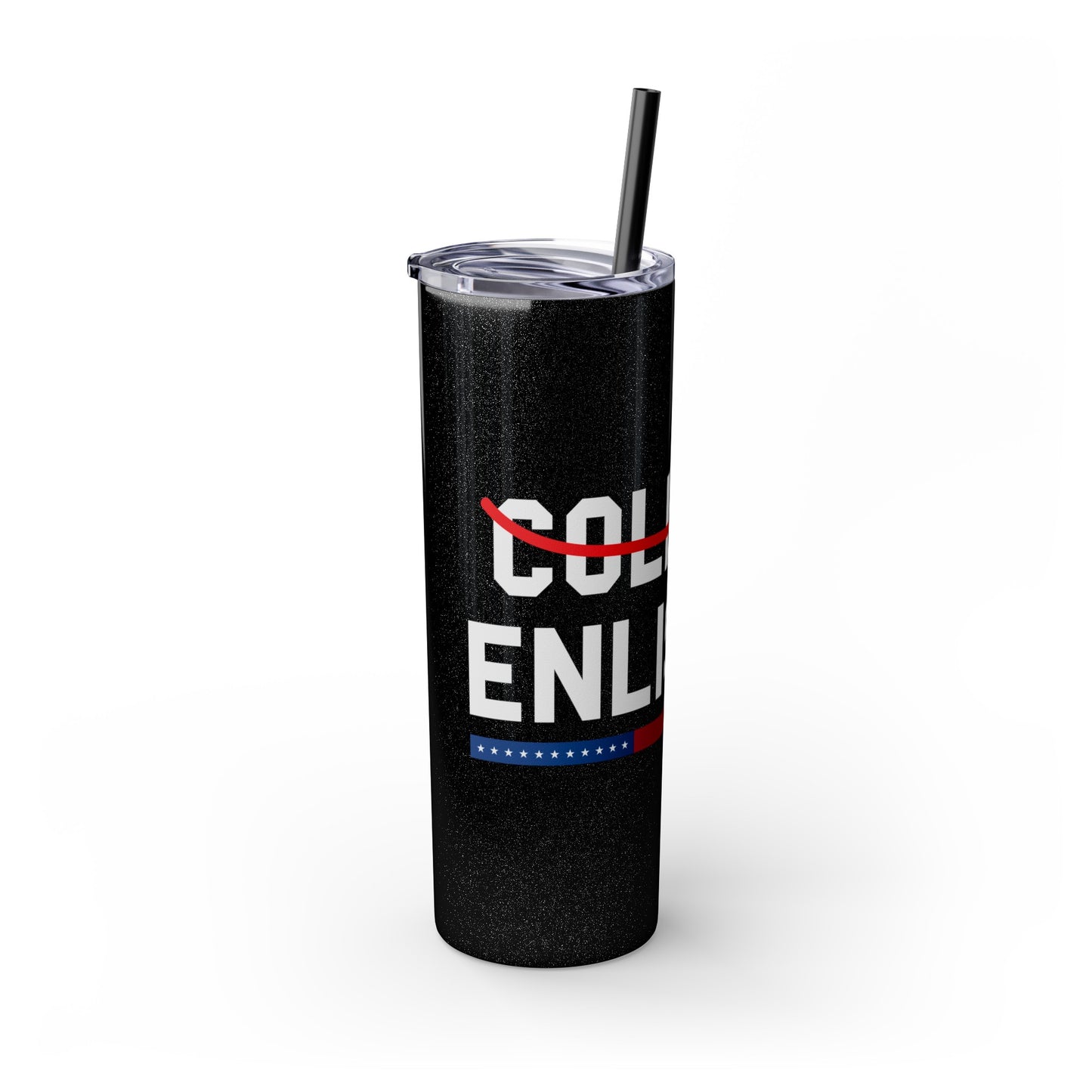 College Enlisted Skinny Tumbler with Straw, 20oz