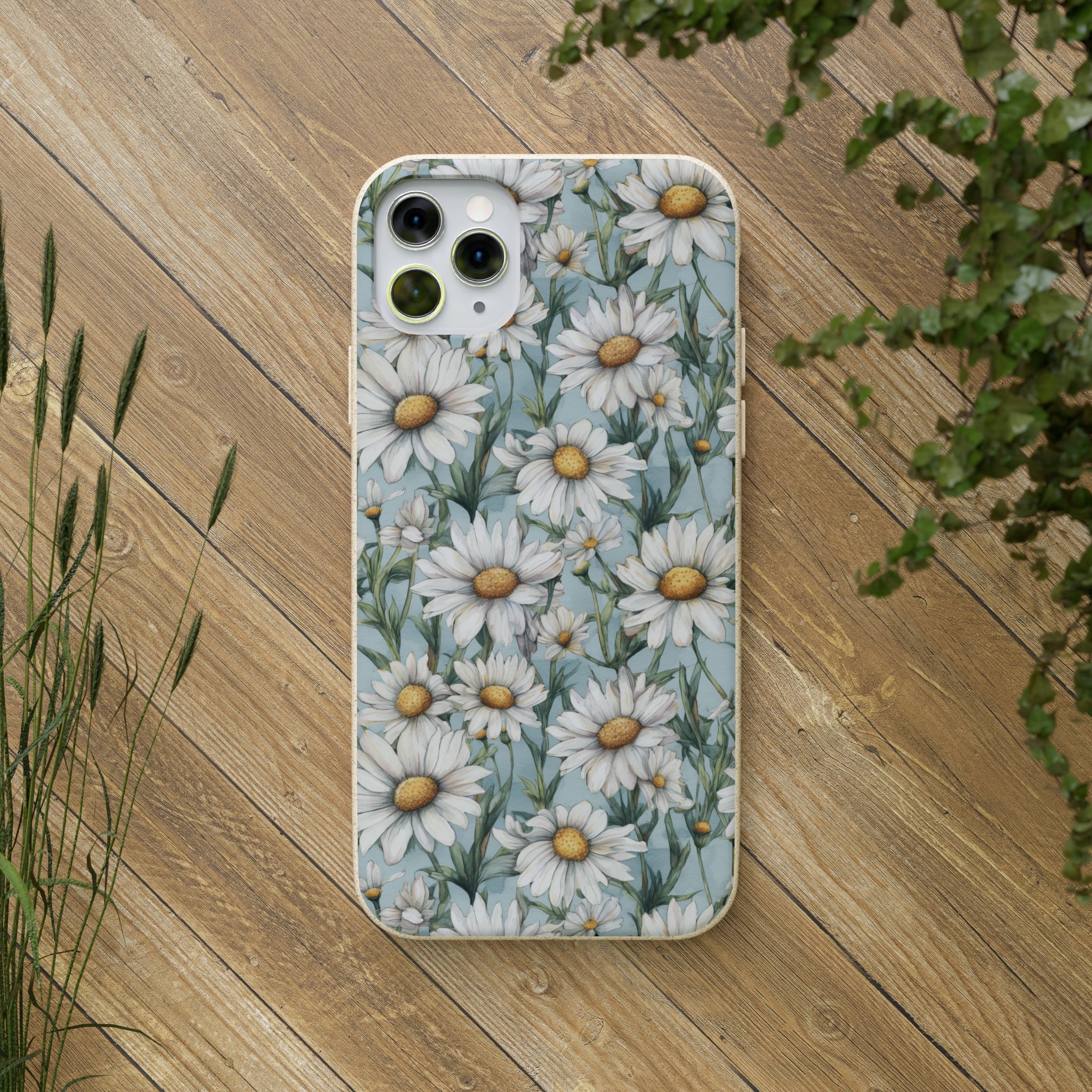 Daisy iPhone case, birth month April iPhone case, birth flower iPhone case, April Daisy iPhone case, iPhone Case, Biodegradable iPhone Cases, Biodegradable Phone Cases