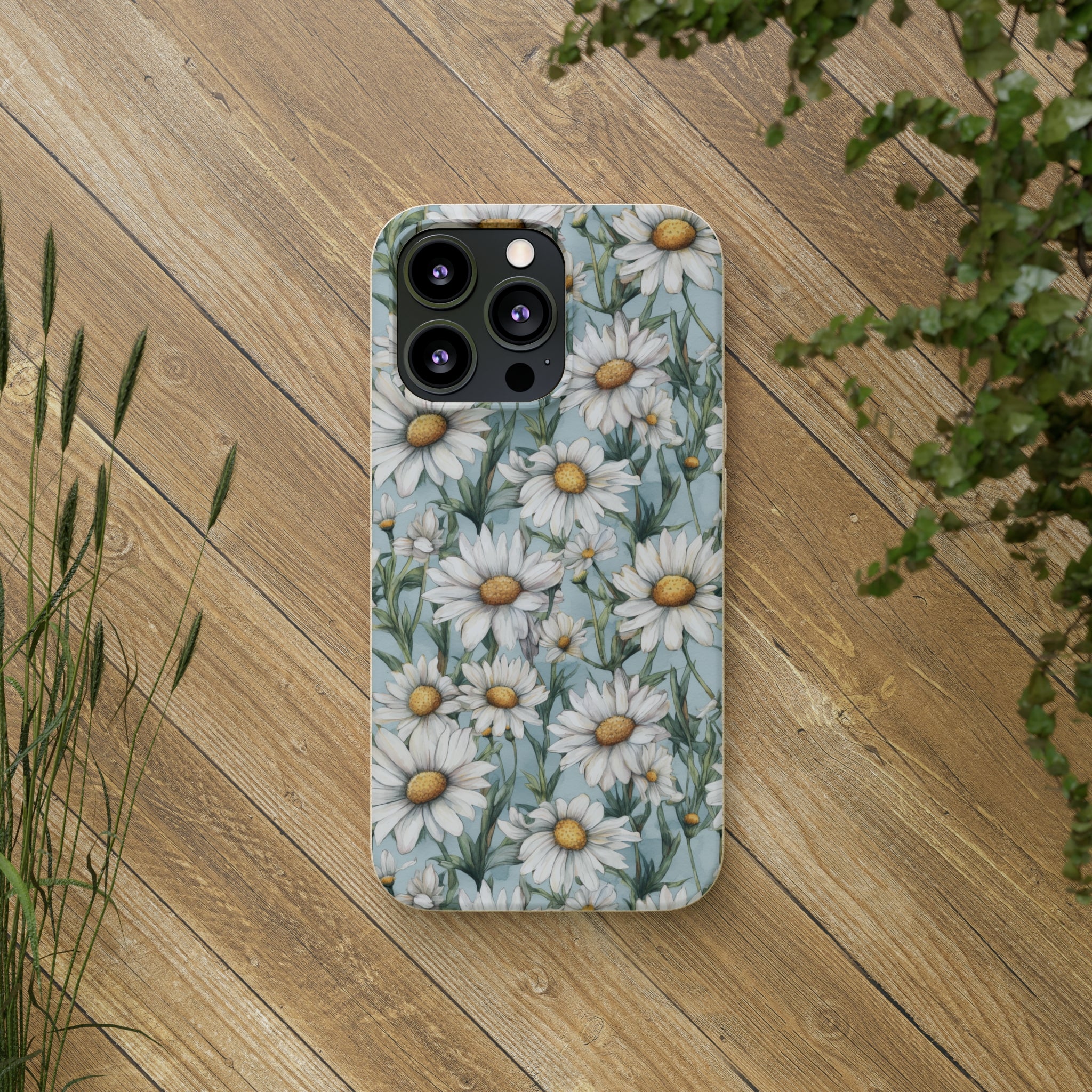 Daisy iPhone case, birth month April iPhone case, birth flower iPhone case, April Daisy iPhone case, iPhone Case, Biodegradable iPhone Cases, Biodegradable Phone Cases