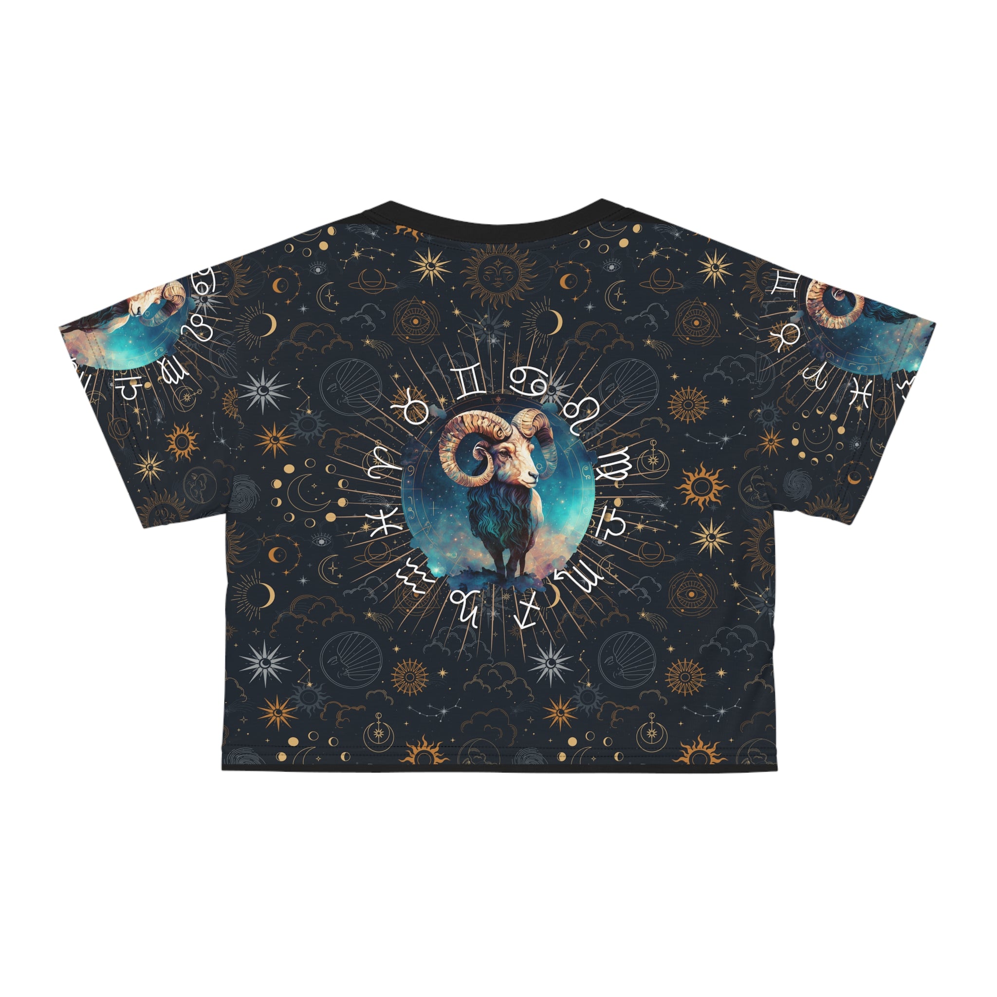 Aries women's crop top, Aries activewear, Aries Zodiac Sign, Ram, Aries Astrological, Aries Gift, Aries zodiac tee, Crop Tee, star sign crop