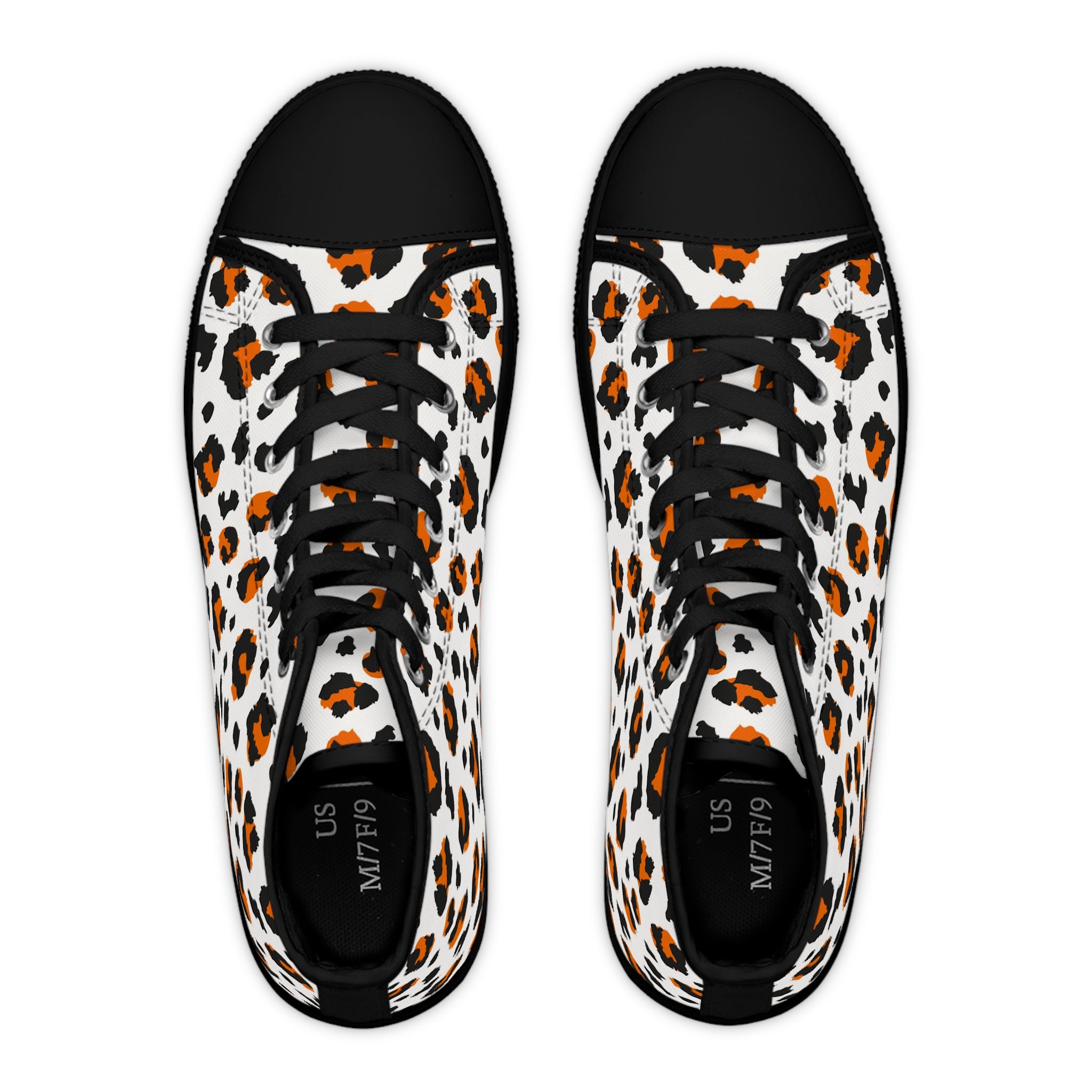 Leopard Print Sneakers, High Top Leopard Sneakers, Leopard Print Shoes, Sneakers, Women's High-Top Sneakers