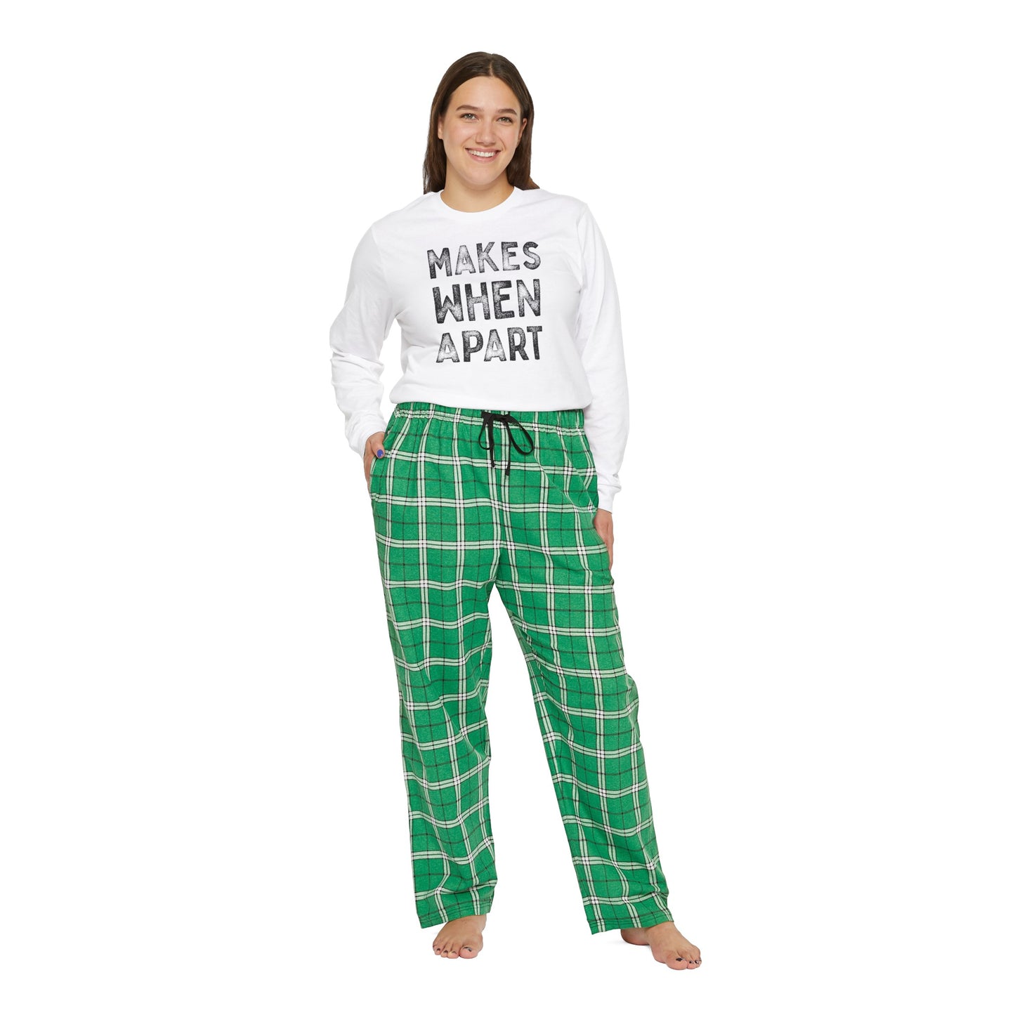 Nothing Makes Sense When Were Apart, Women's Long Sleeve Pajama Set, Couples pajamas sets, matching couples pajama sets