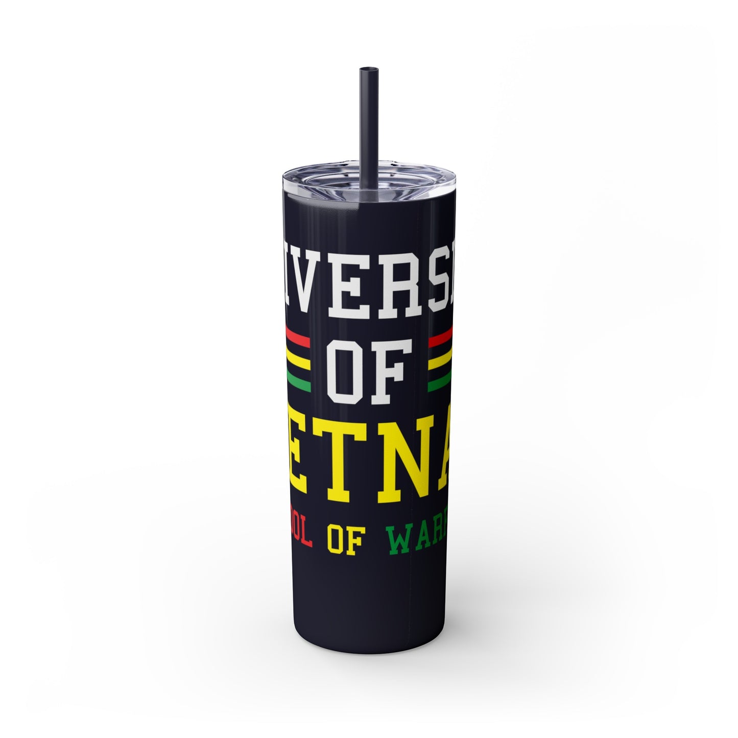 University of Vietnam School of War Skinny Tumbler with Straw, 20oz