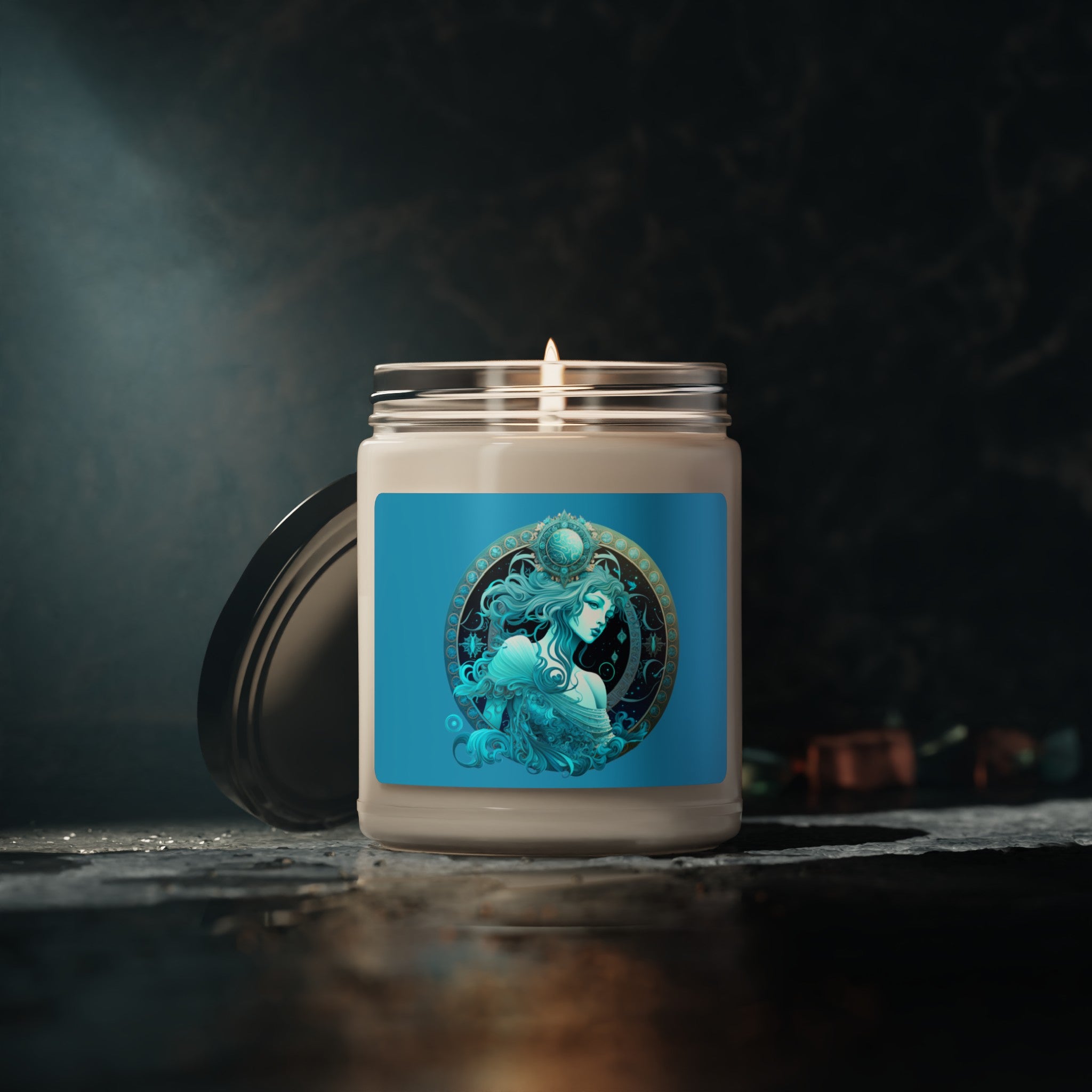Aquarius Star Sign Soy Candle Zodiac Customized Candle Gift For Birthday