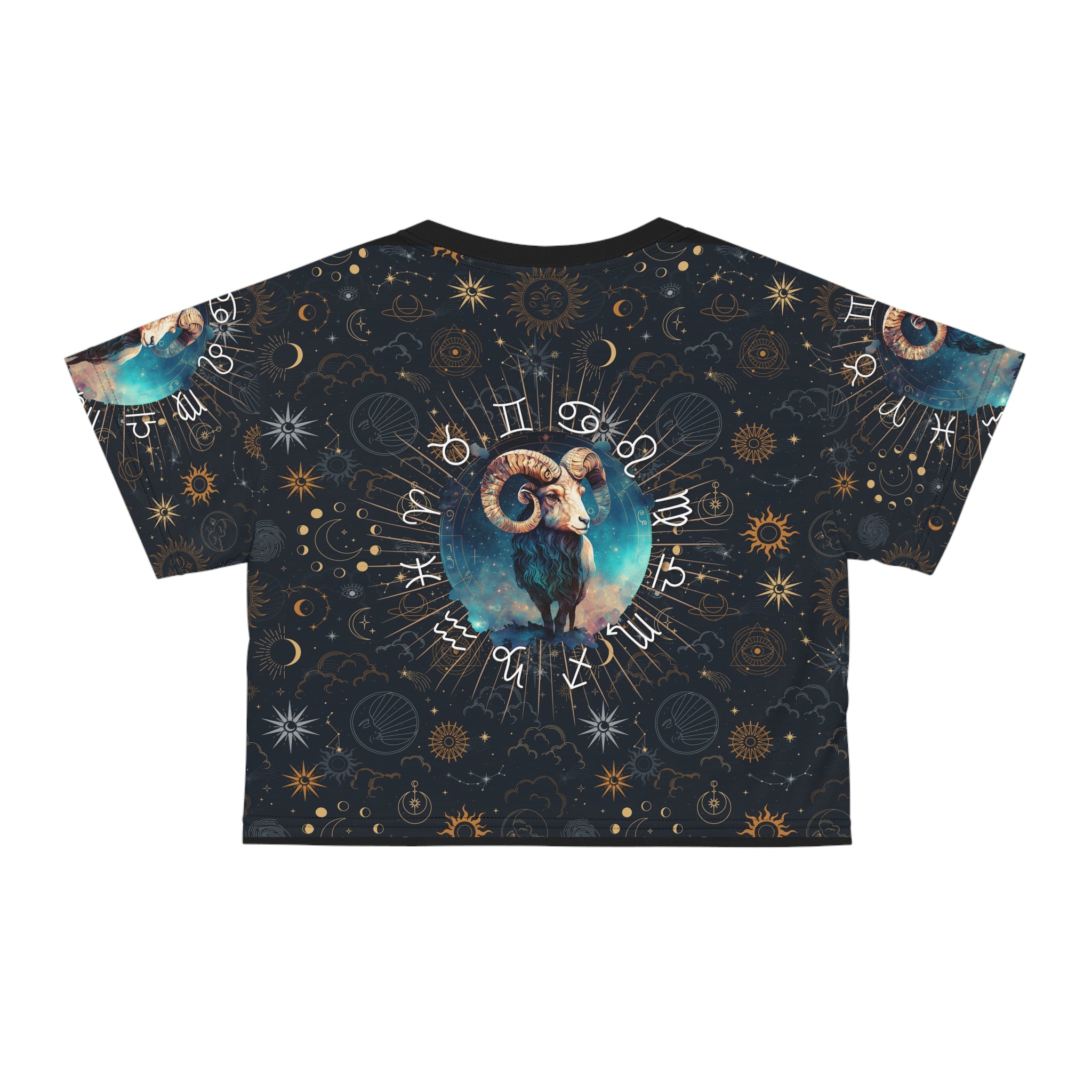 Aries women's crop top, Aries activewear, Aries Zodiac Sign, Ram, Aries Astrological, Aries Gift, Aries zodiac tee, Crop Tee, star sign crop