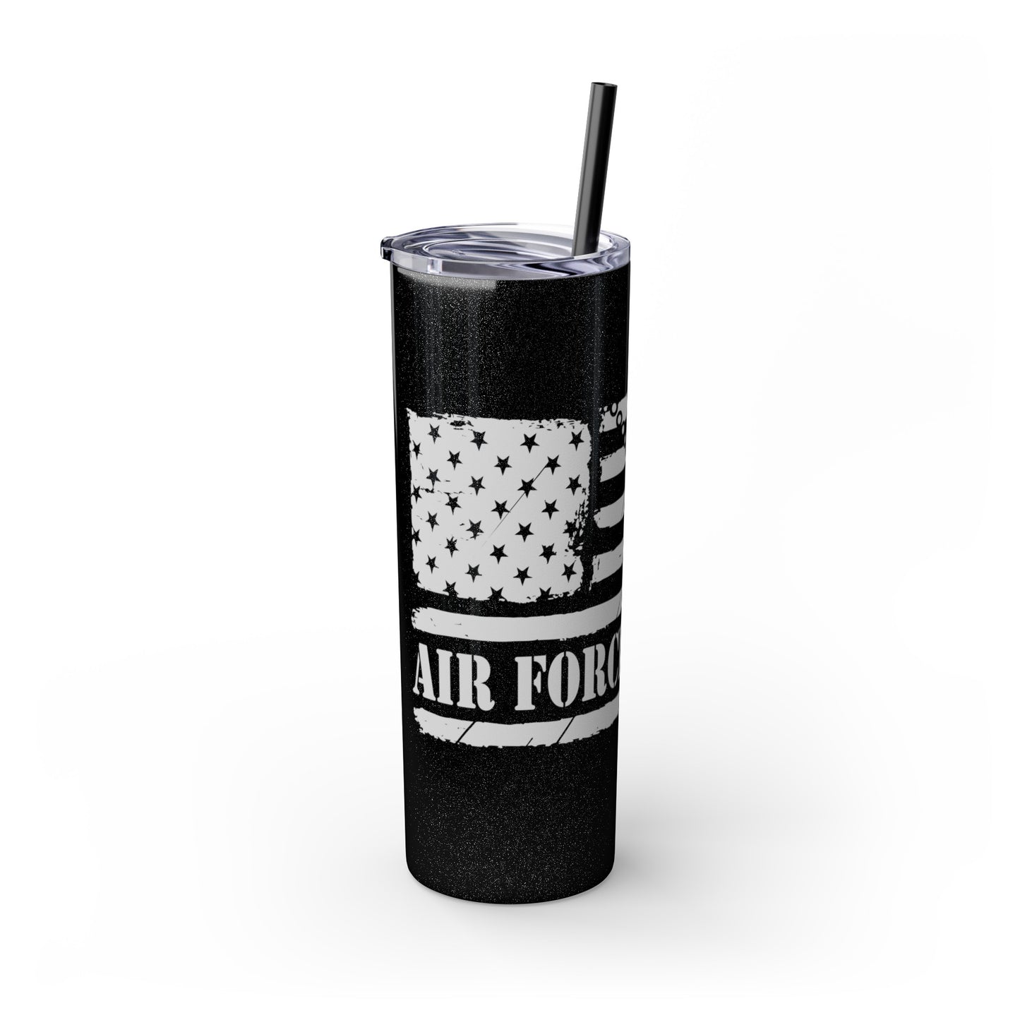 Air Force Veteran Skinny Tumbler with Straw, 20oz