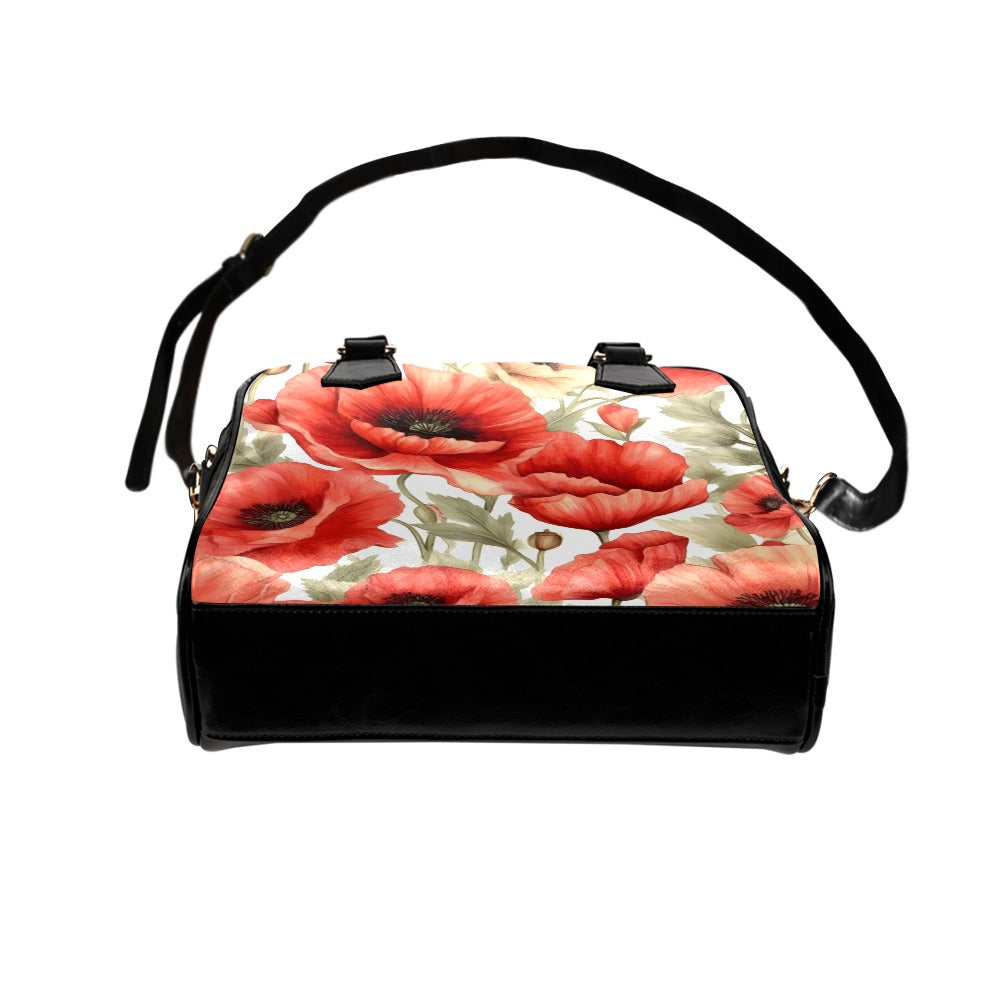 Poppy Print Bag, Poppy Birth Month Handbag, Birth Month Bag, August Birth Month Bag, Shoulder Handbag