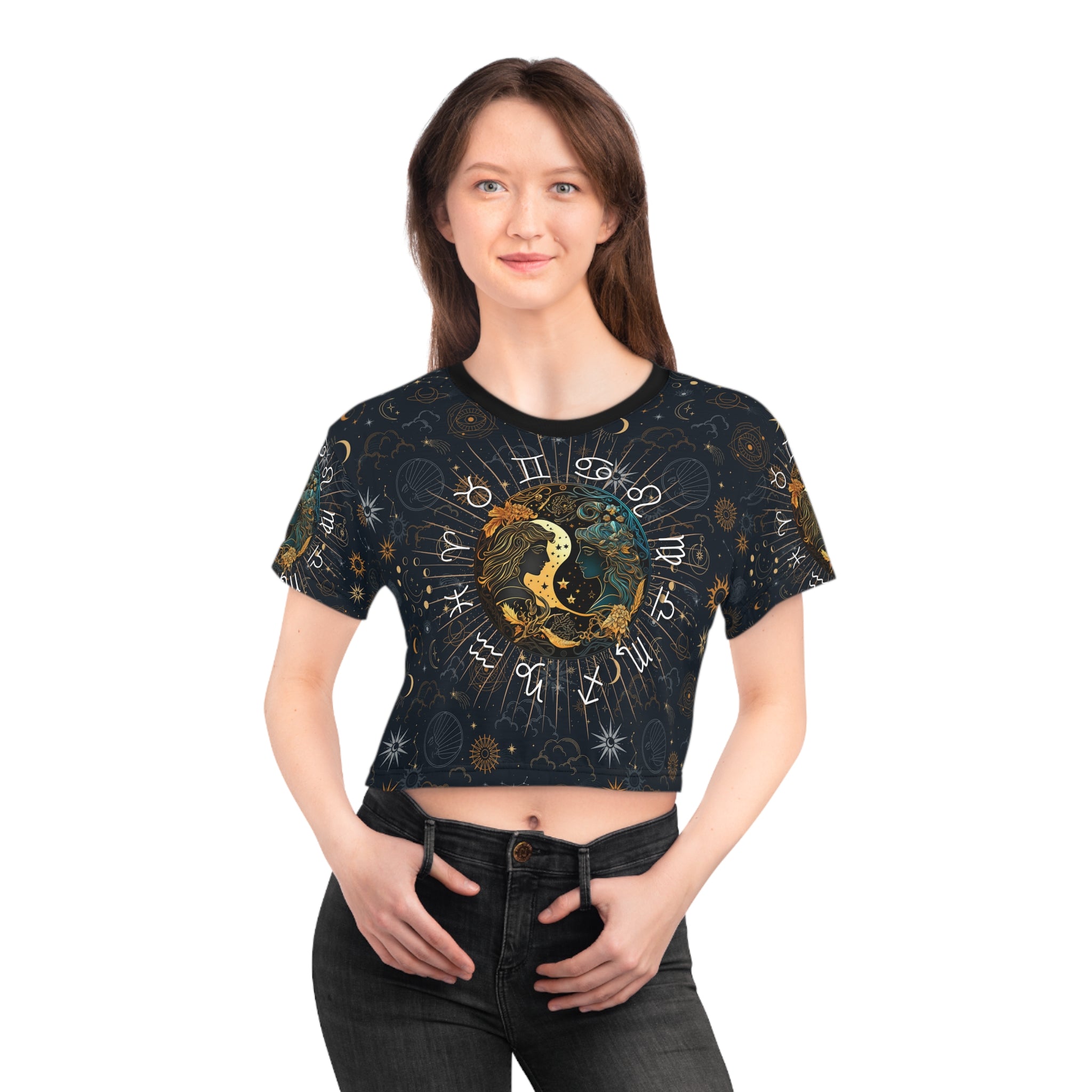Gemini womens crop top, Gemini activewear, Gemini Zodiac Sign, Gemini Astrological, Gemini Gift, Gemini zodiac tee, Crop Tee, star sign crop
