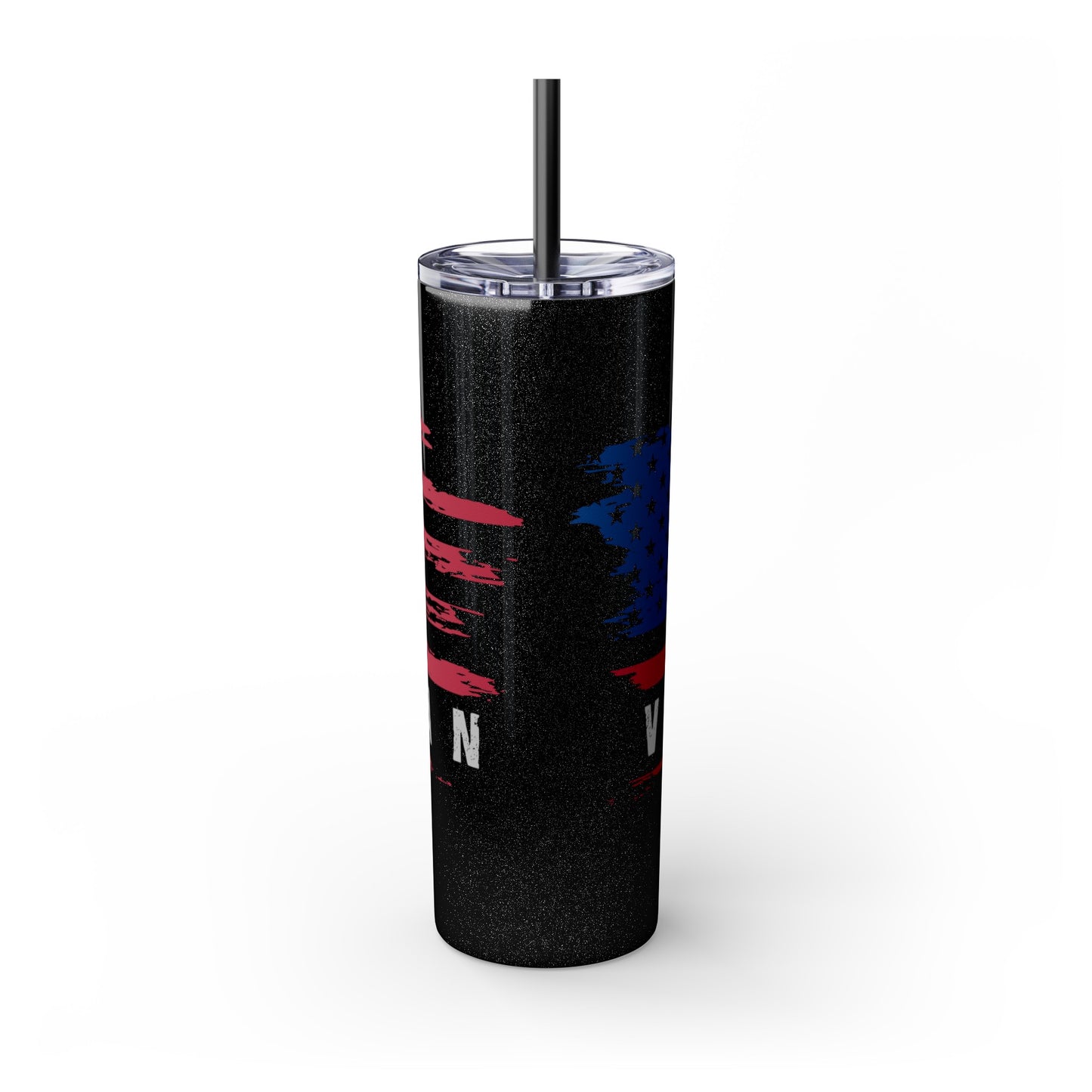 Veteran Skinny Tumbler with Straw, 20oz