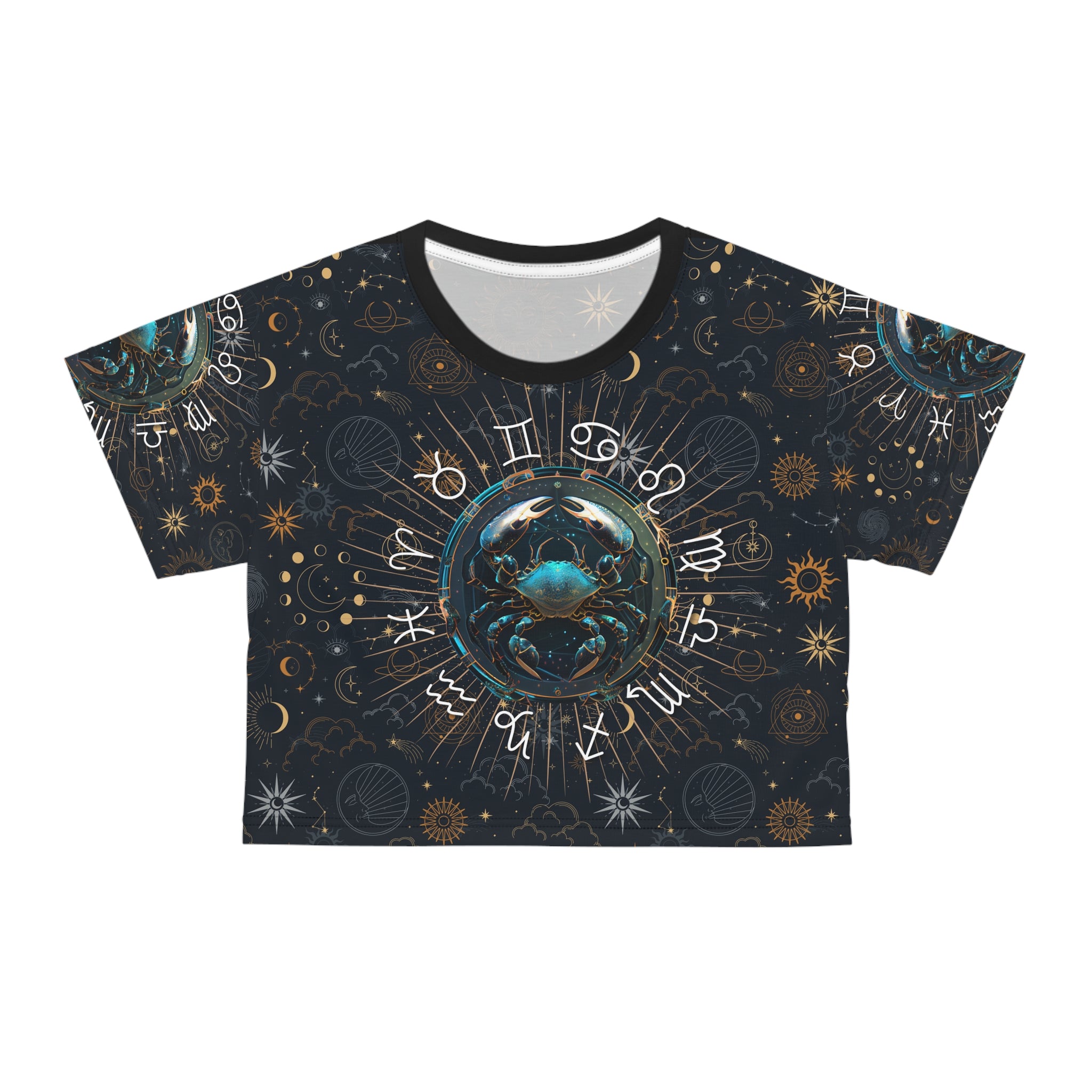Cancer women's crop top, Cancer activewear, Cancer Zodiac Sign, Cancer Astrological, Cancer Gift, Cancer zodiac tee, Crop Tee, zodiac crop