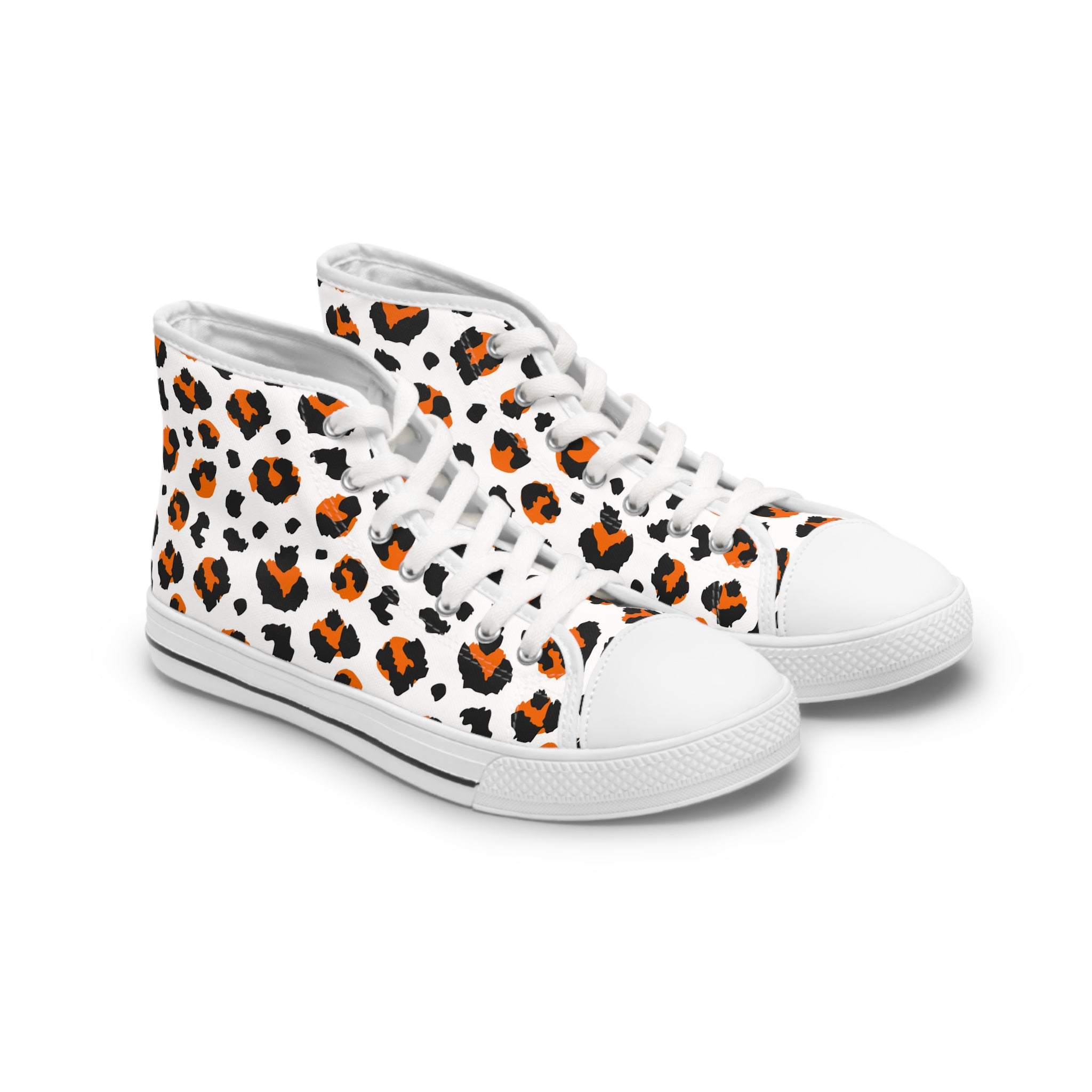 Leopard Print Sneakers, High Top Leopard Sneakers, Leopard Print Shoes, Sneakers, Women's High-Top Sneakers