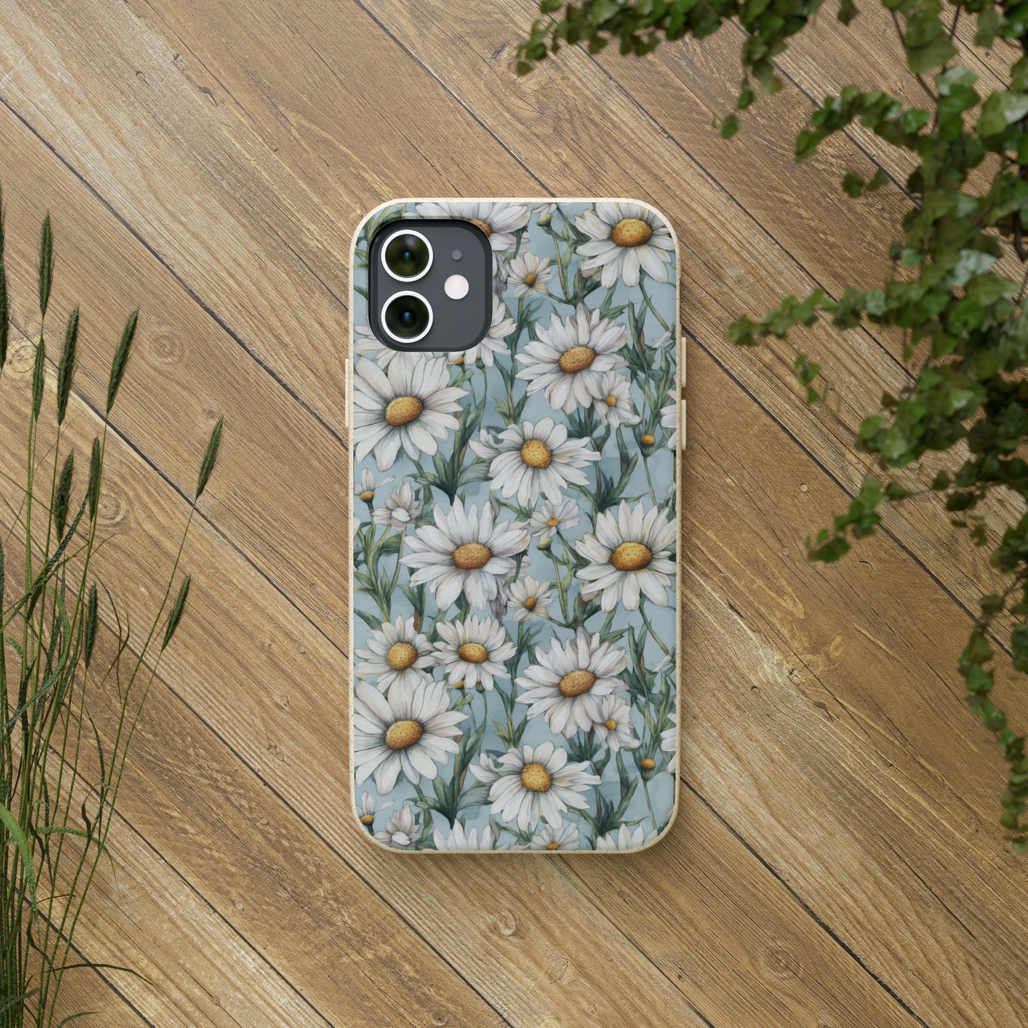 Daisy iPhone case, birth month April iPhone case, birth flower iPhone case, April Daisy iPhone case, iPhone Case, Biodegradable iPhone Cases, Biodegradable Phone Cases