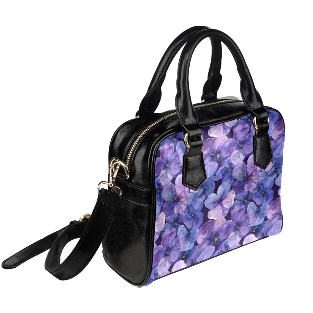 Violet Print Bag, Violet Birth Month Handbag, Birth Month Bag, February Birth Month Bag, Shoulder Handbag