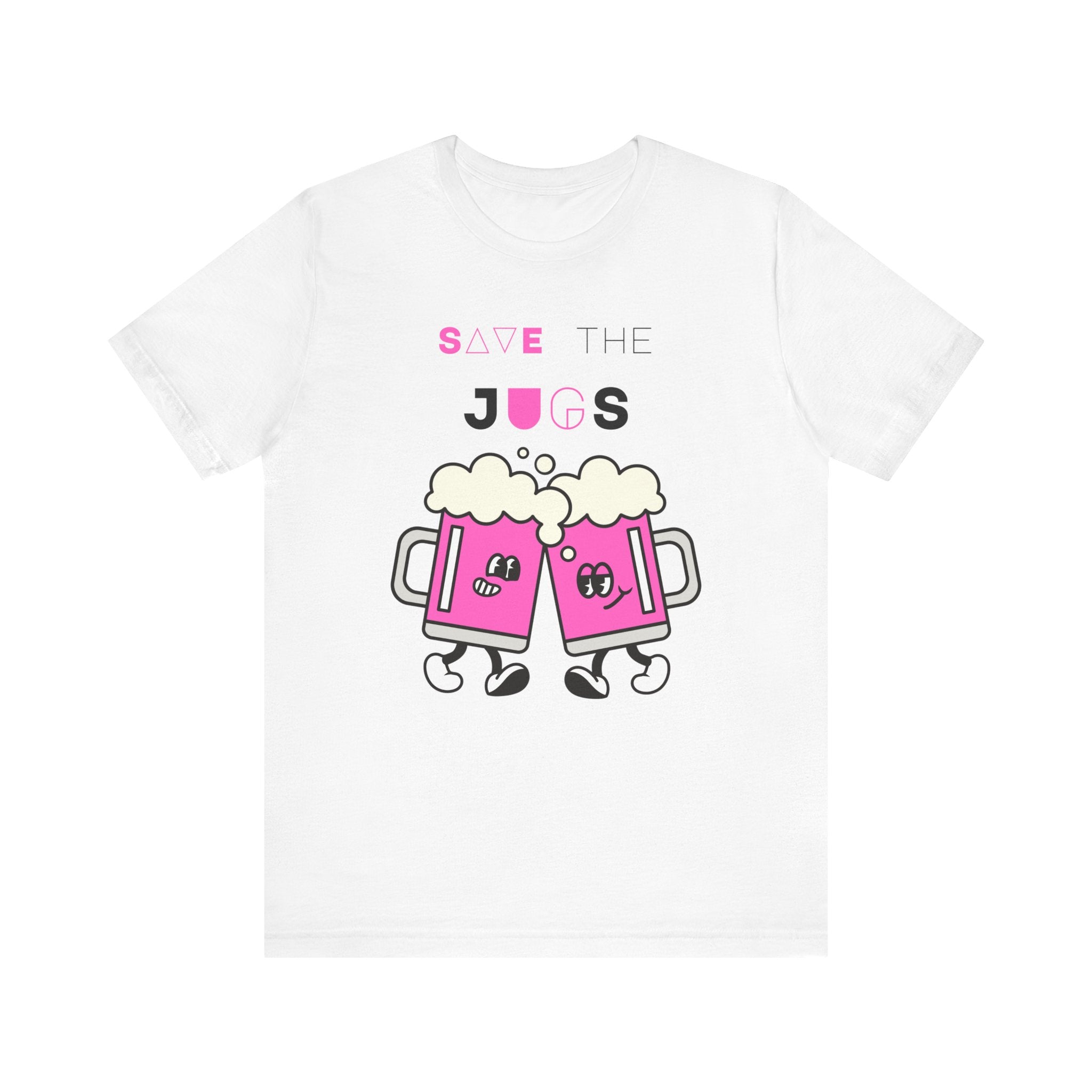 Save The Jugs Breast Cancer Awareness Unisex Jersey Short Sleeve Tee