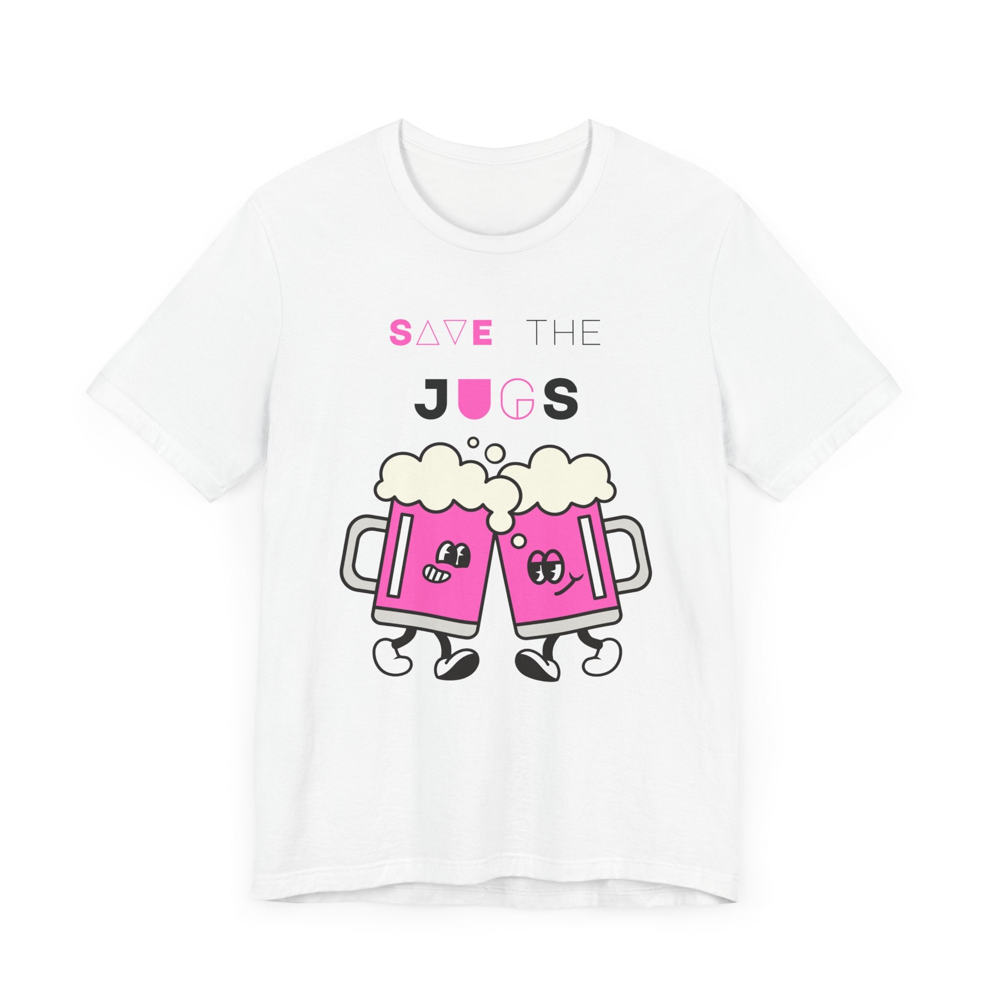 Save The Jugs Breast Cancer Awareness Unisex Jersey Short Sleeve Tee