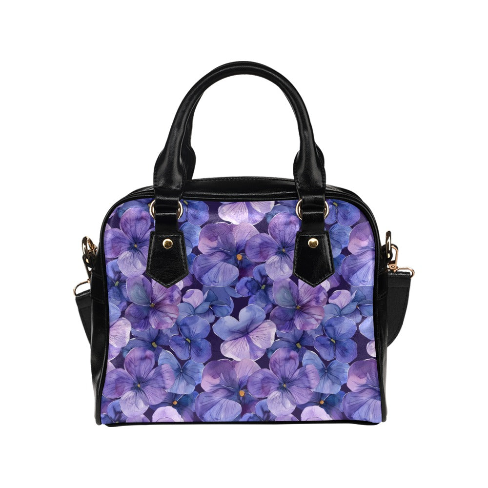 Violet Print Bag, Violet Birth Month Handbag, Birth Month Bag, February Birth Month Bag, Shoulder Handbag