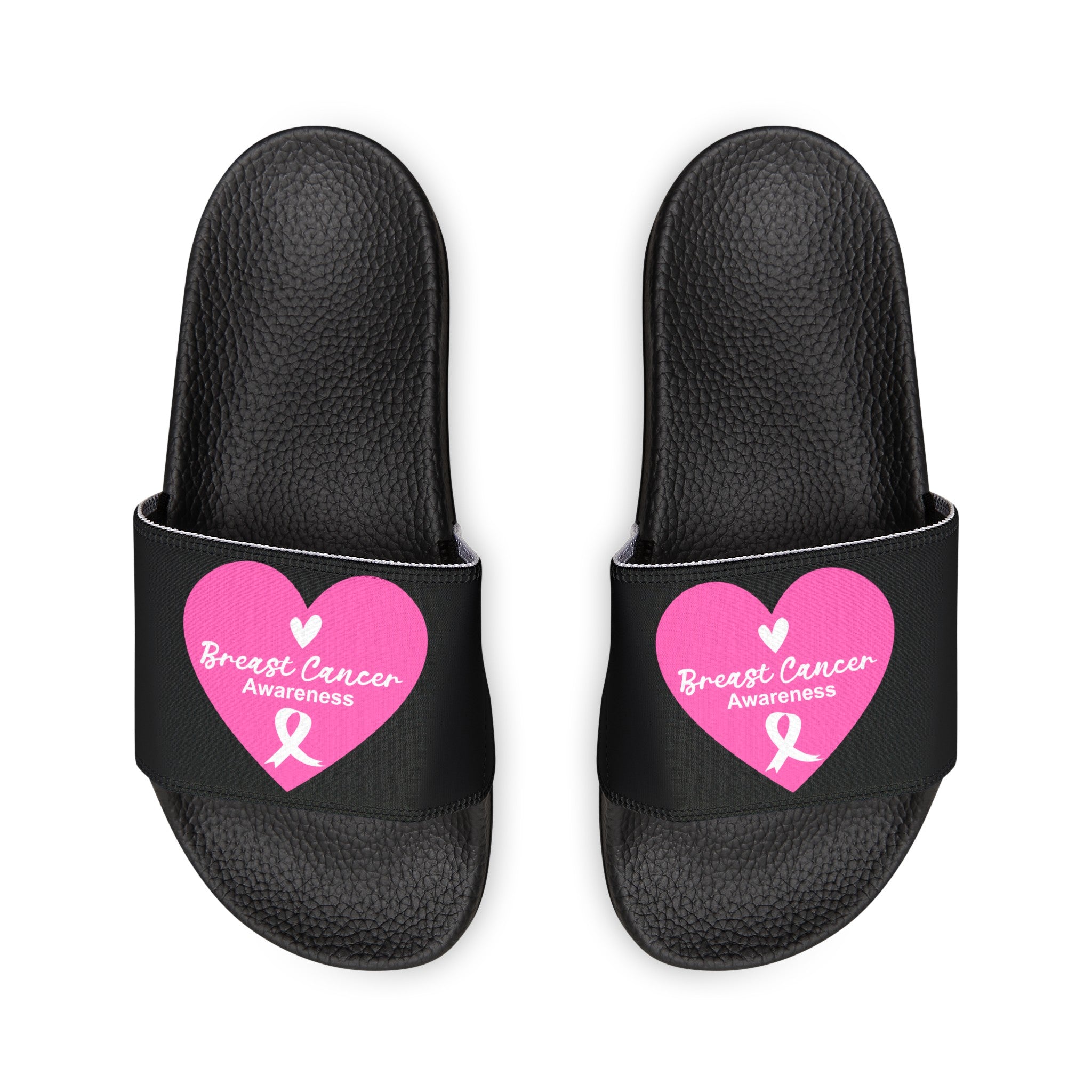Breast Cancer Women's PU Slide Sandals