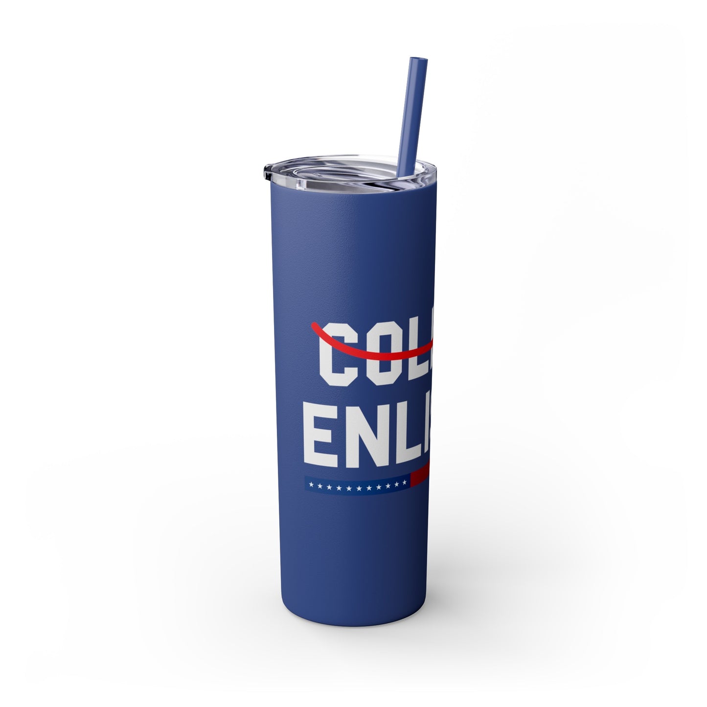 College Enlisted Skinny Tumbler with Straw, 20oz