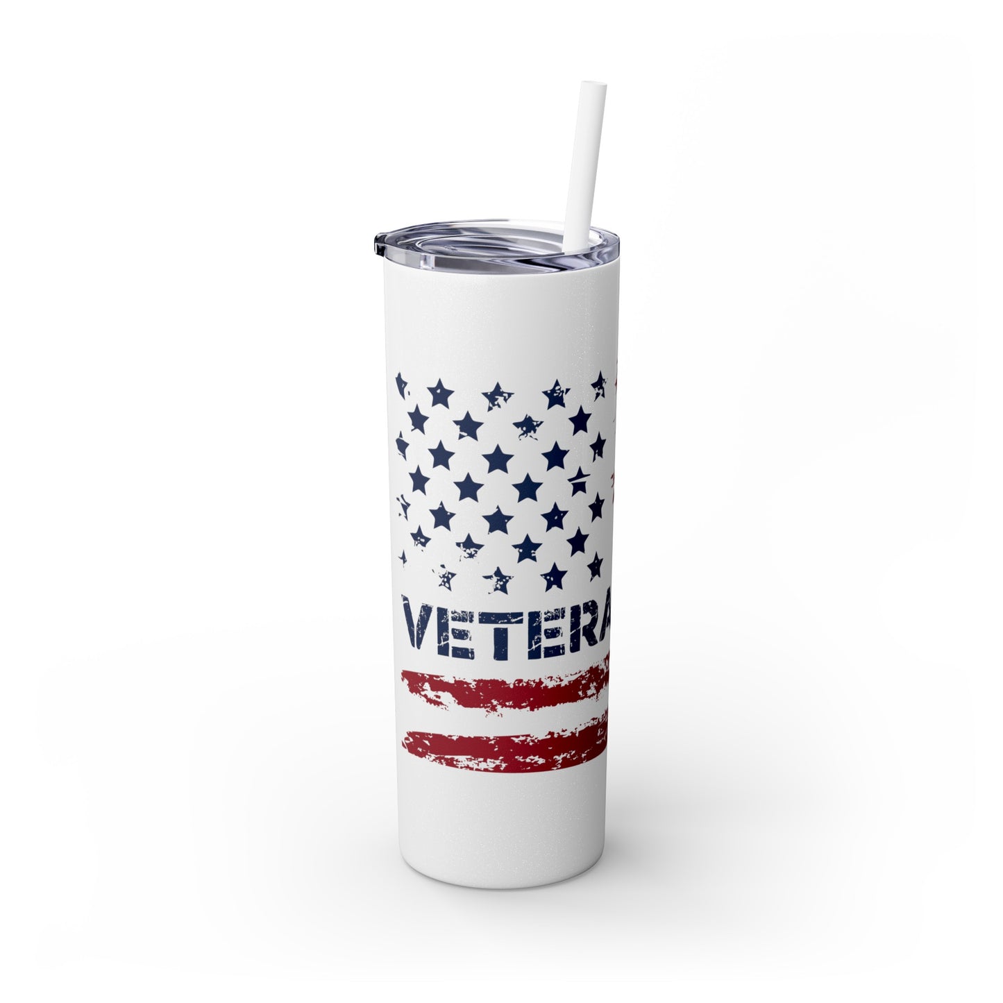 Veterans Day Skinny Tumbler with Straw, 20oz