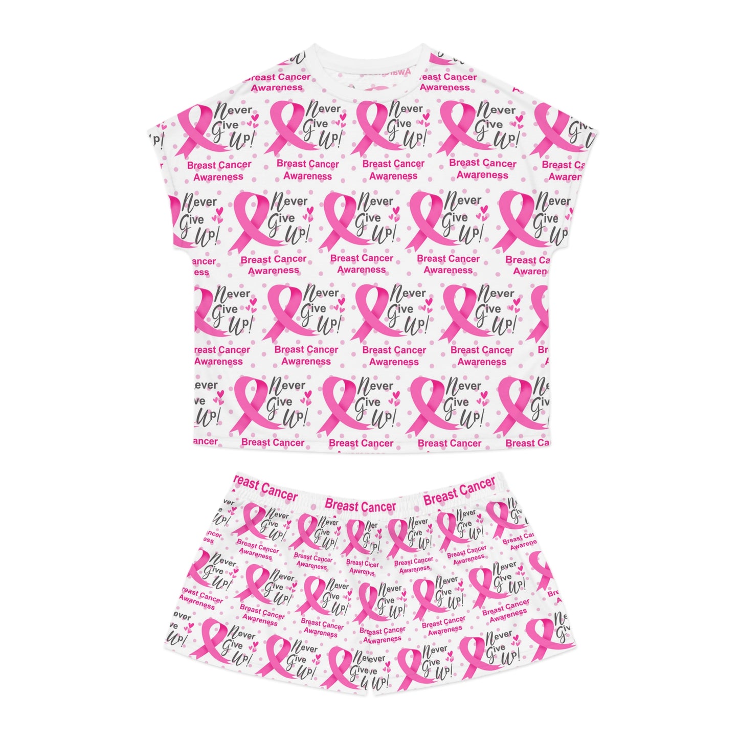 Breast Cancer Awareness Women's Short Pajama Set